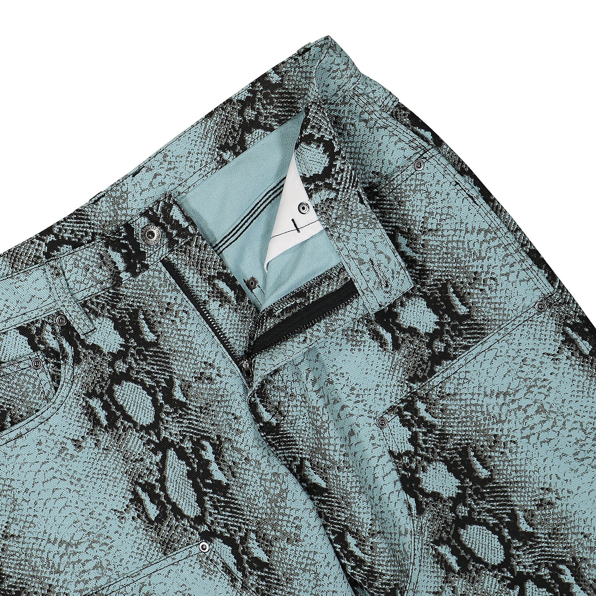 Pleasures Zion Double Knee Work Pant Blue Jeans Detailfoto | Overkill