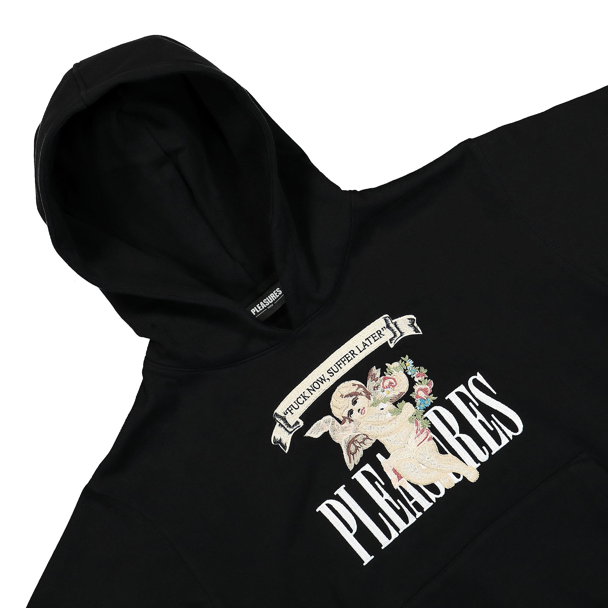 Pleasures Suffering Hoodie Black Hoodies Close-up | Overkill