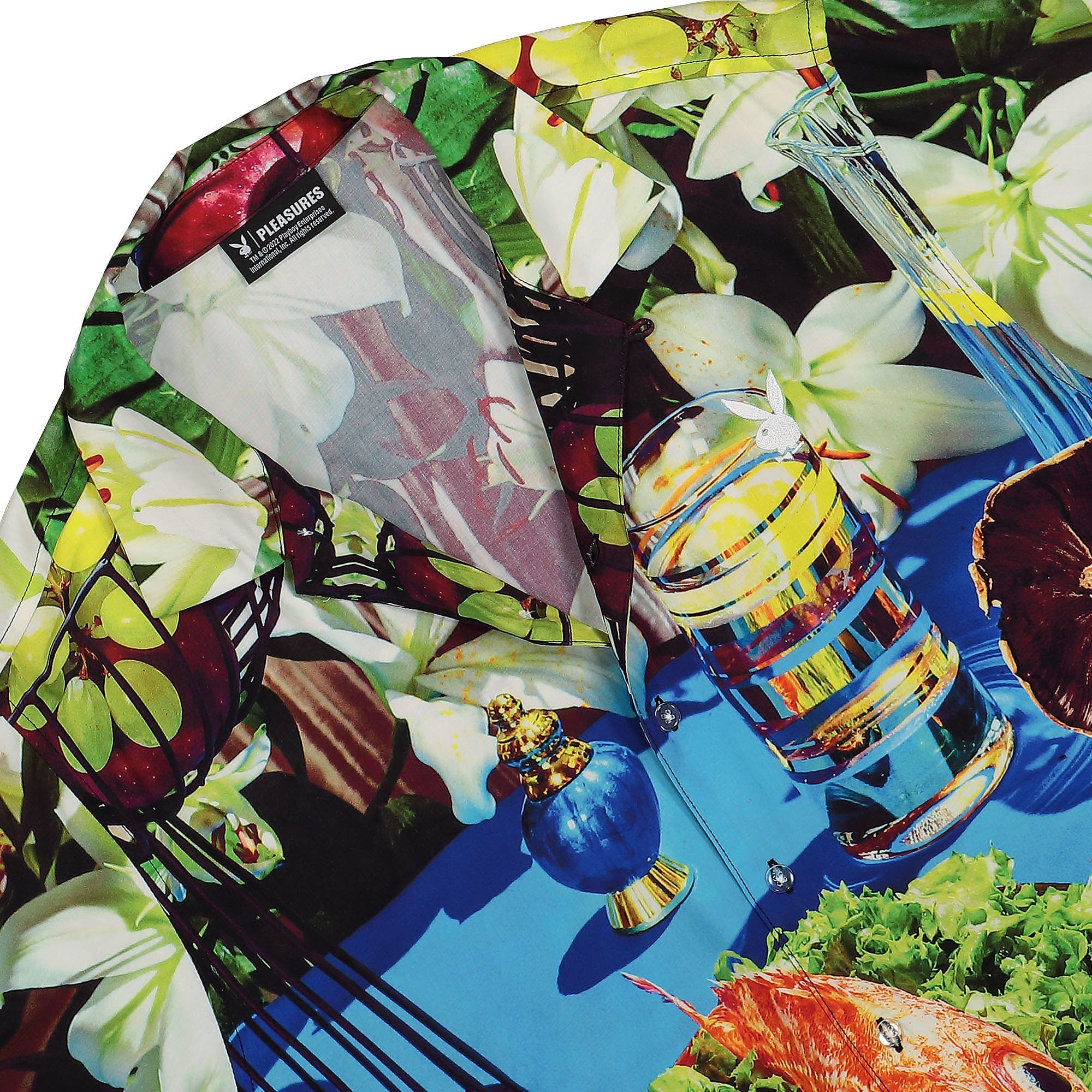 Pleasures Taste Button Down Blue Shirts Close-up | Overkill