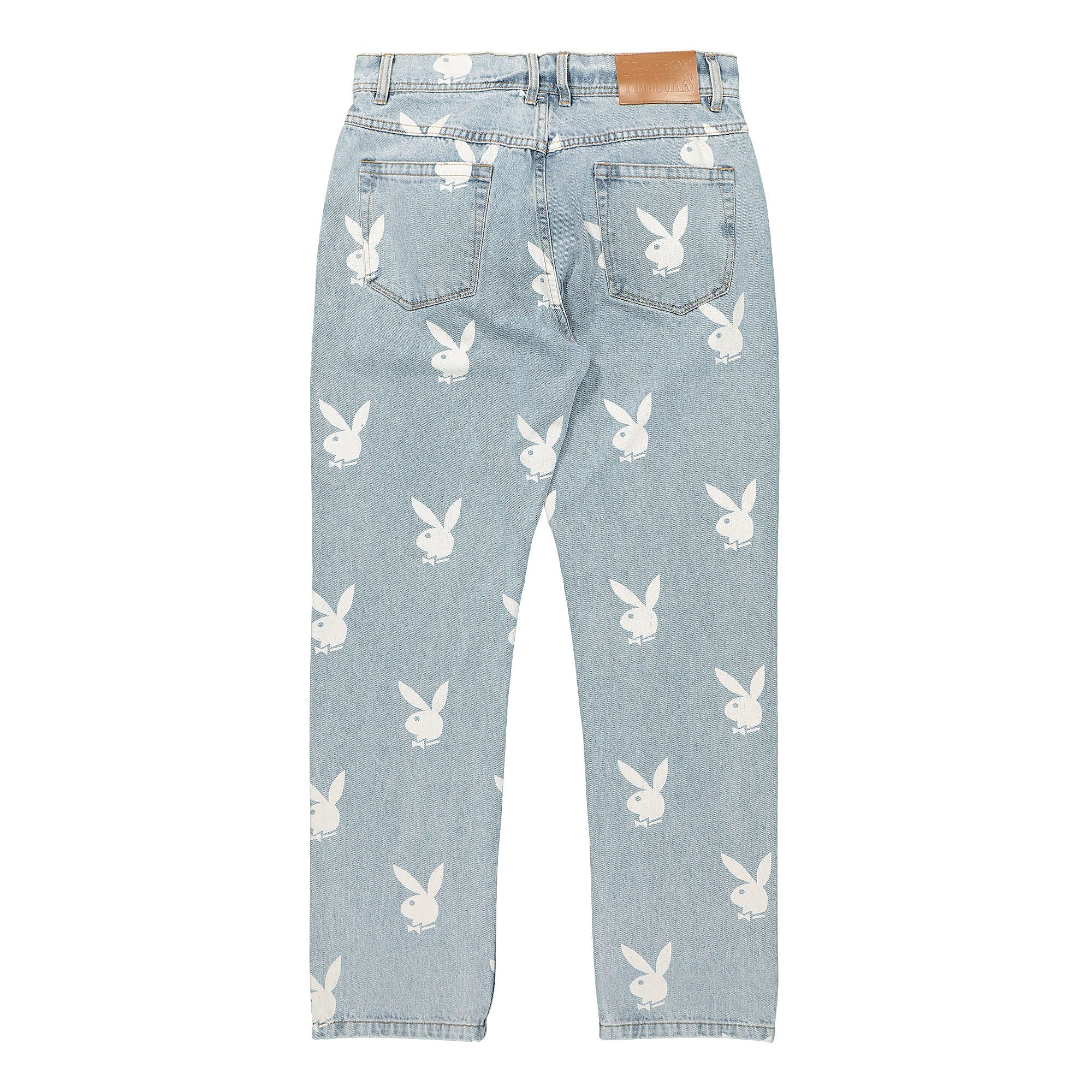Pleasures Playboy x Pleasures Scatter Denim Blue Jeans Material | Overkill