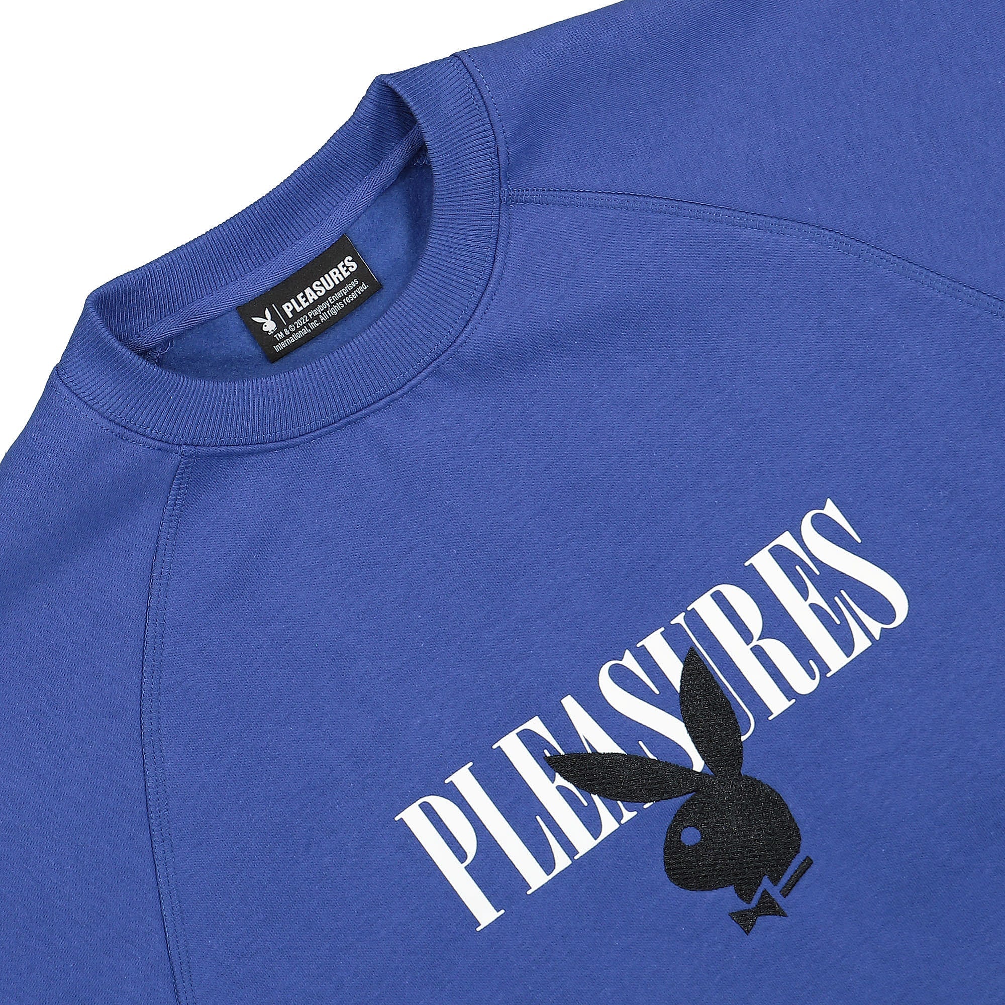 Pleasures Bunny Logo Crewneck Purple Sweatshirts Close-up | Overkill