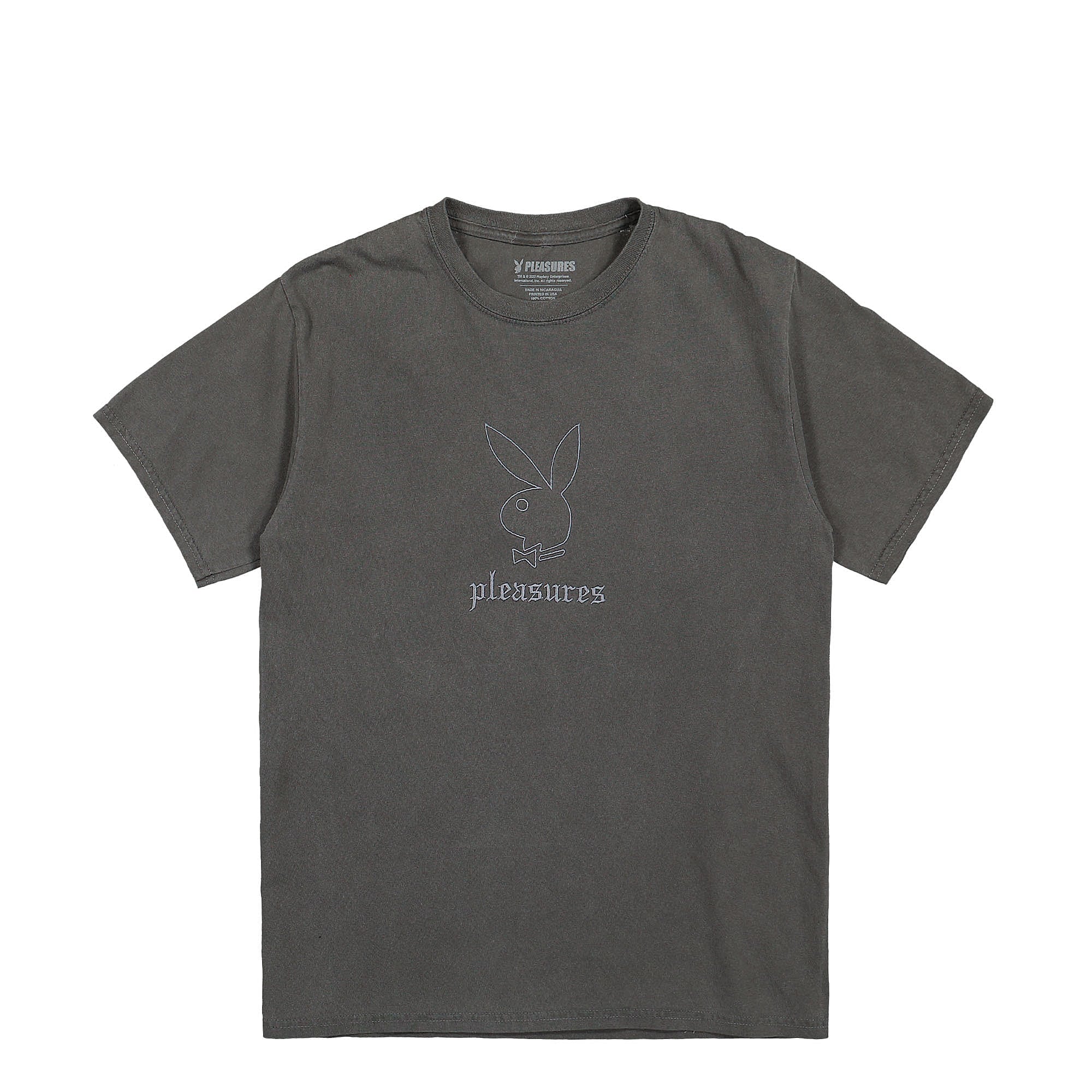 Pleasures Entertainment Pigment Dye T-Shirt Black T-Shirts P22PB043 | Overkill