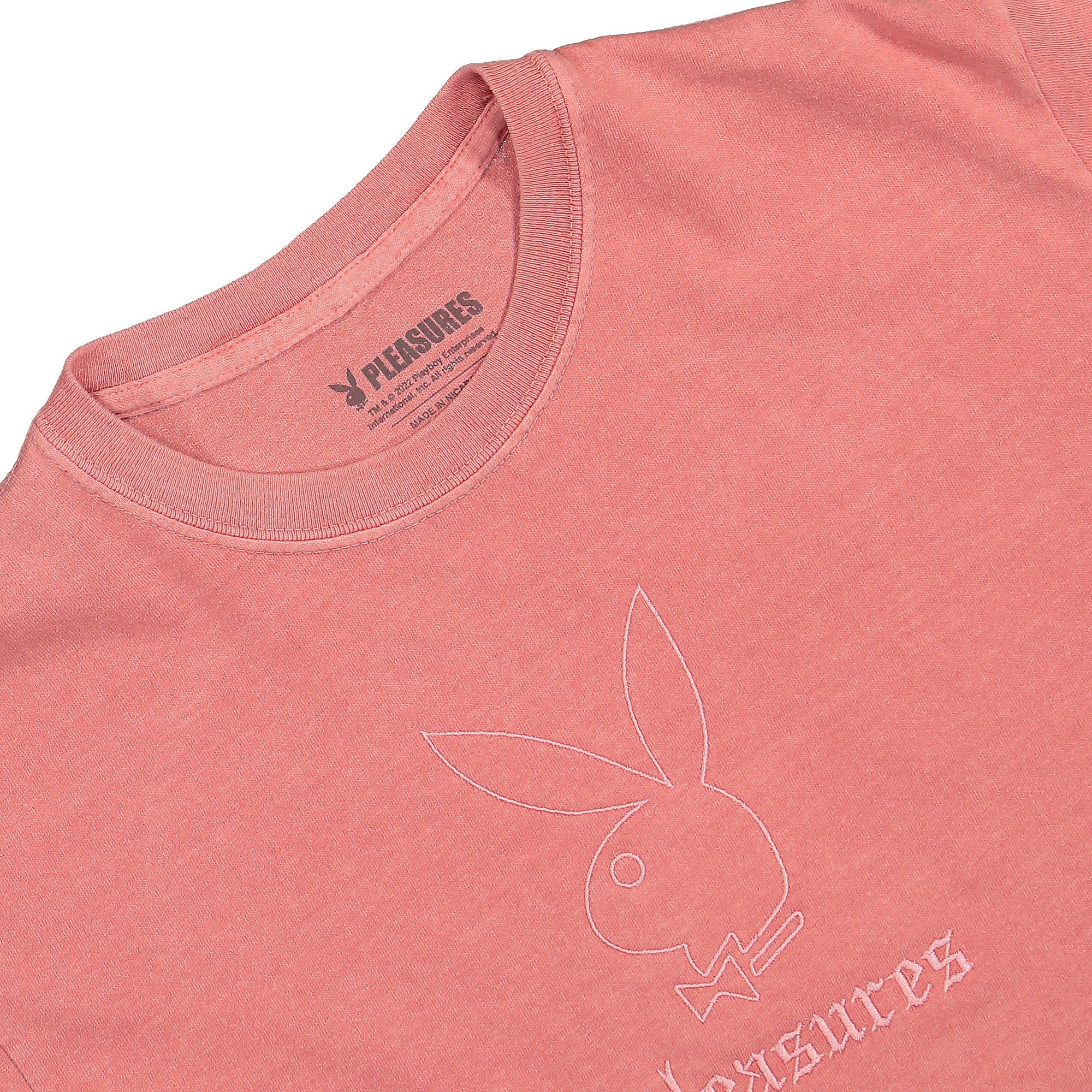 Pleasures Entertainment Pigment Dye T-Shirt Red T-Shirts Close-up | Overkill