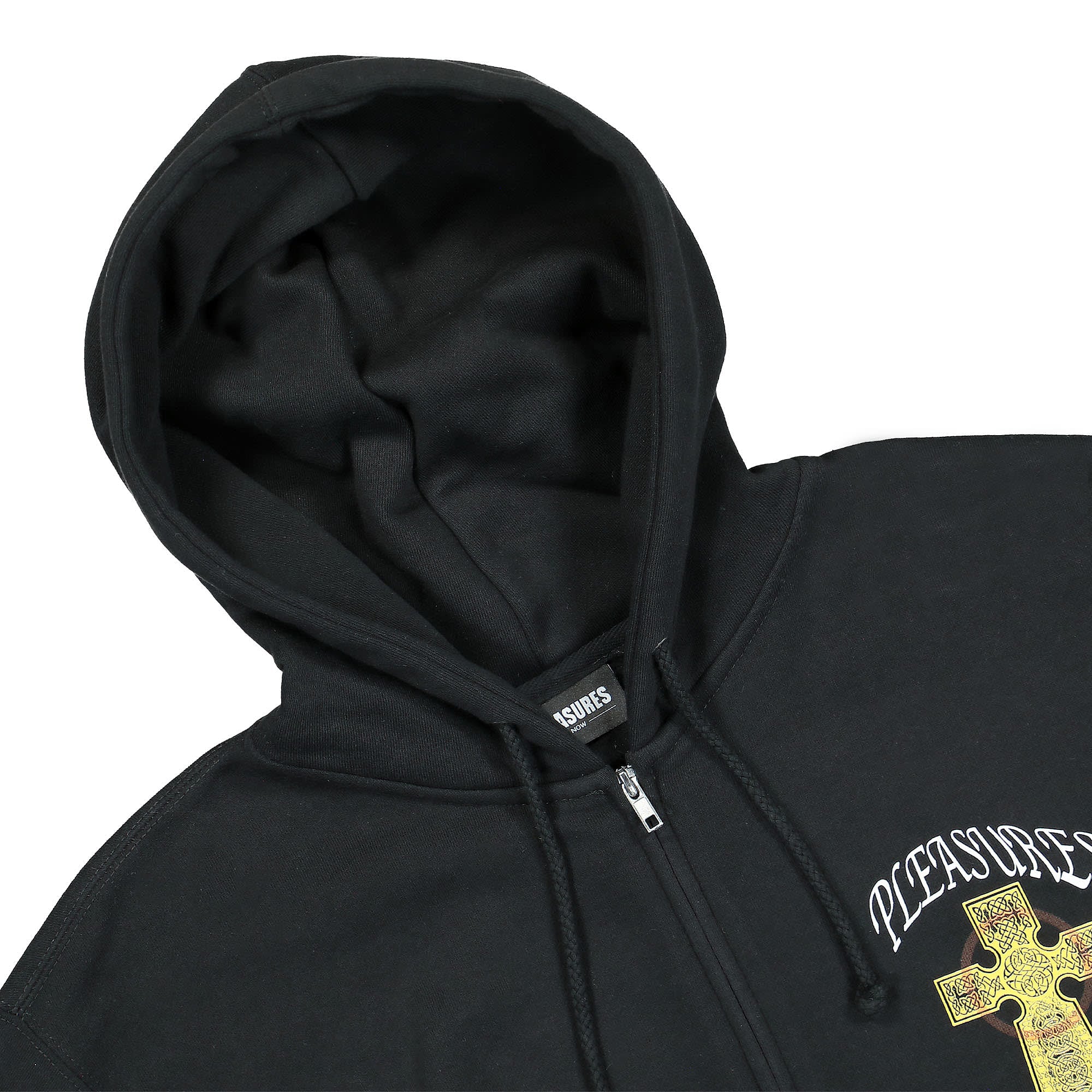 Pleasures Vegan Zip Hoody Black Hoodies Material | Overkill