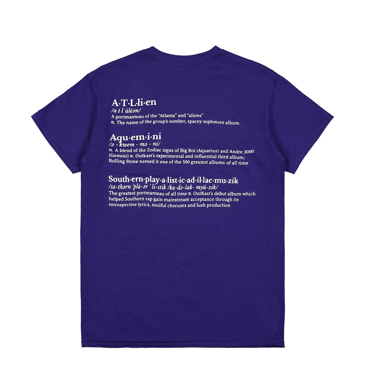 Pleasures Vocabulary T-Shirt Purple T-Shirts Close-up | Overkill