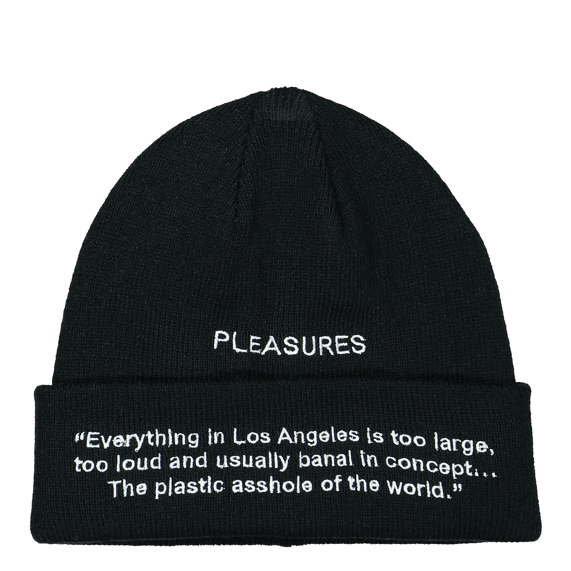 Pleasures Plastic Beanie Black Beanies P22SP066 | Overkill