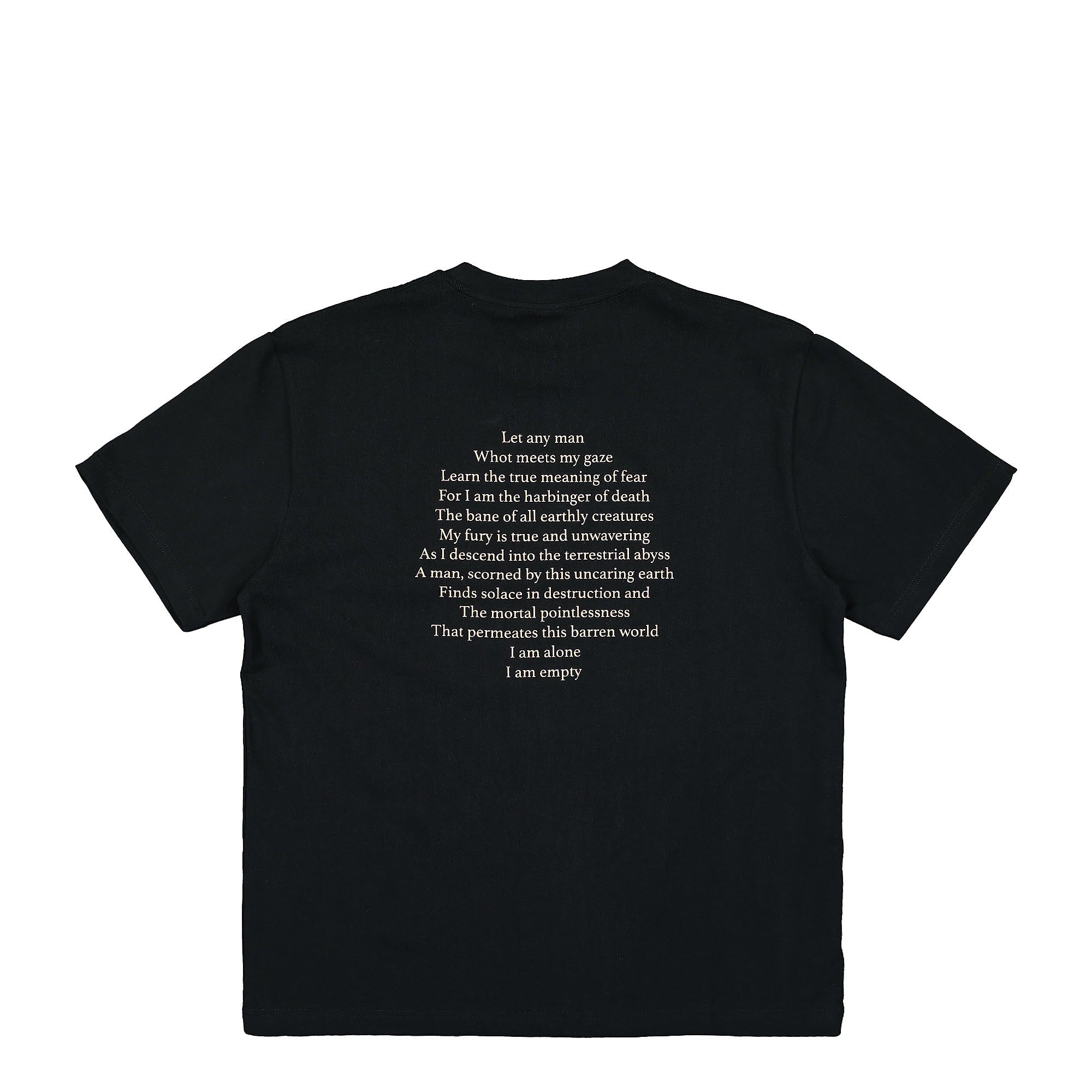 Pleasures Fear Heavyweight T-Shirt Black T-Shirts Close-up | Overkill