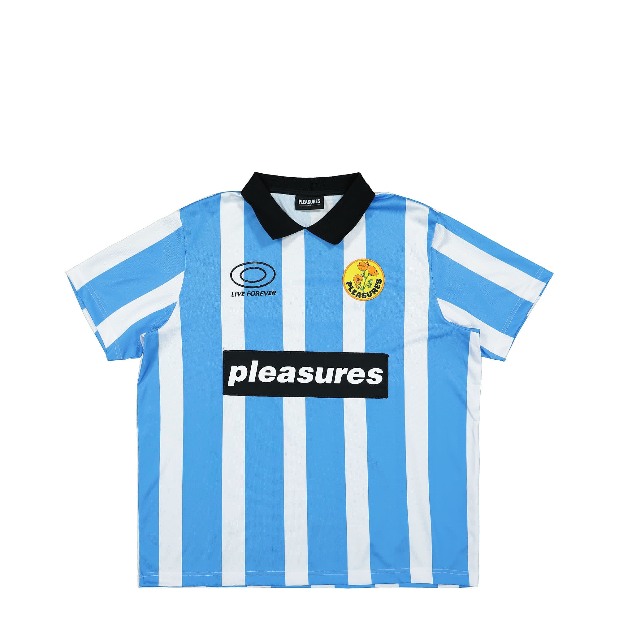 Pleasures Penalty Soccer Jersey Blue T-Shirts P22SU013 | Overkill