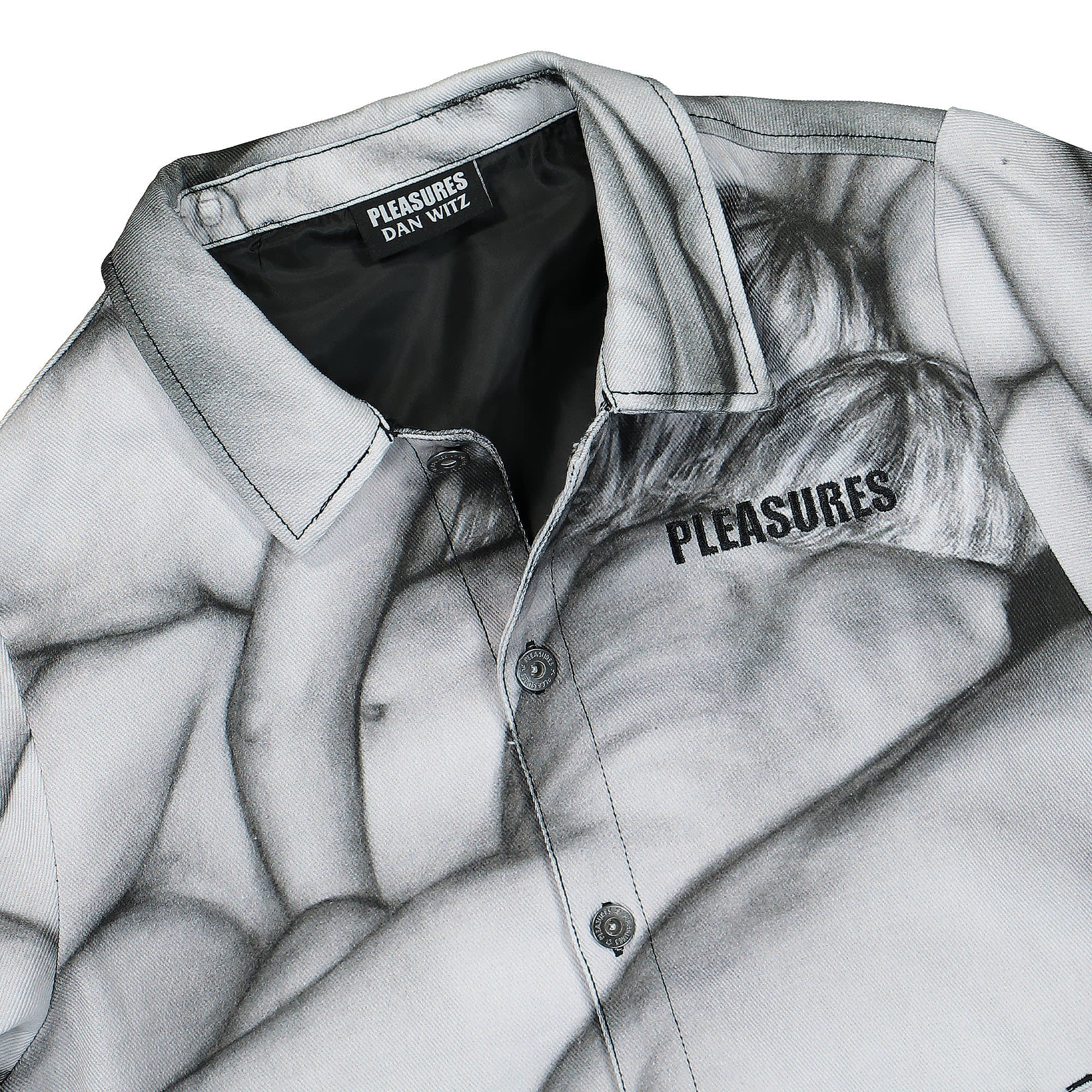 Pleasures Orgy Denim Coaches Jacket Grey Jackets Material | Overkill
