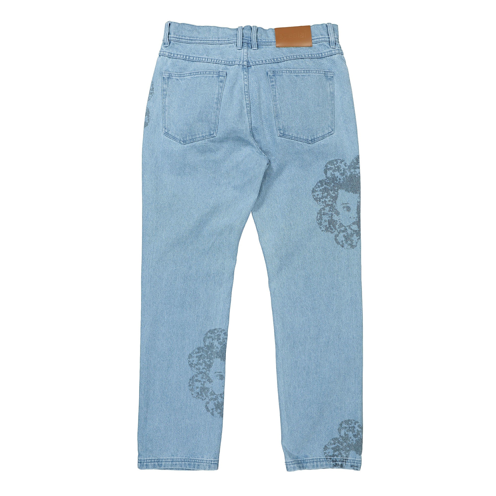 Pleasures Special Printed Denim Pant Washed Jeans Material | Overkill
