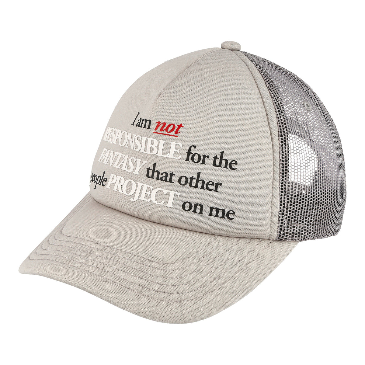 Pleasures Responsible Trucker Hat Silver Caps P22SU057 | Overkill