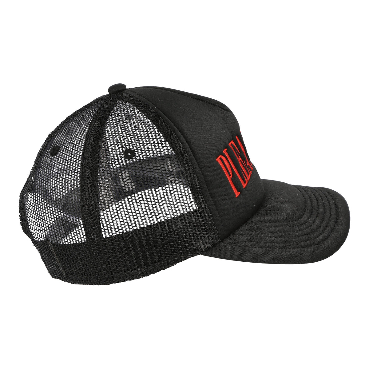Pleasures Lithium Trucker Cap Black Caps Close-up | Overkill