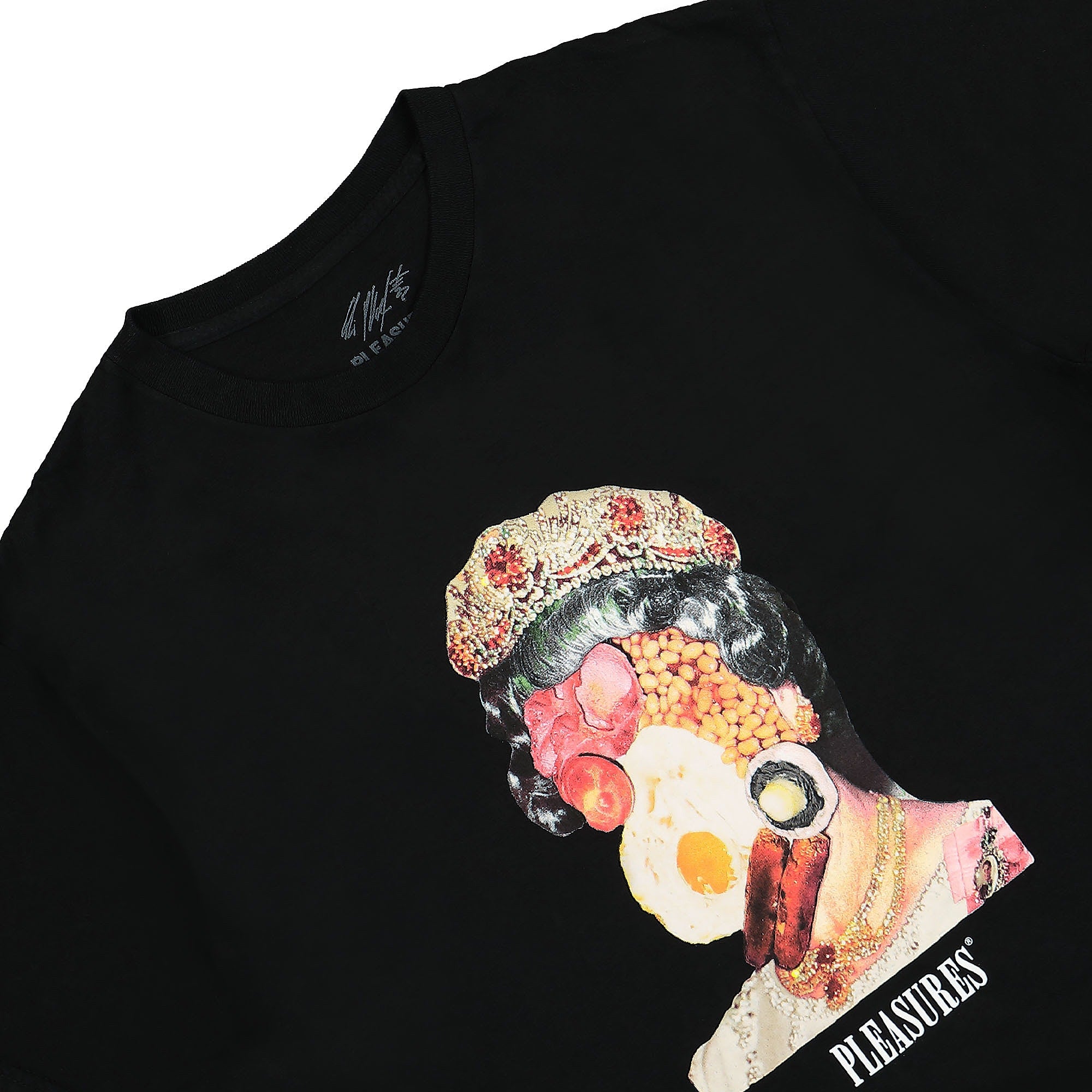 Pleasures English Breakfast T-Shirt Black T-Shirts Close-up | Overkill