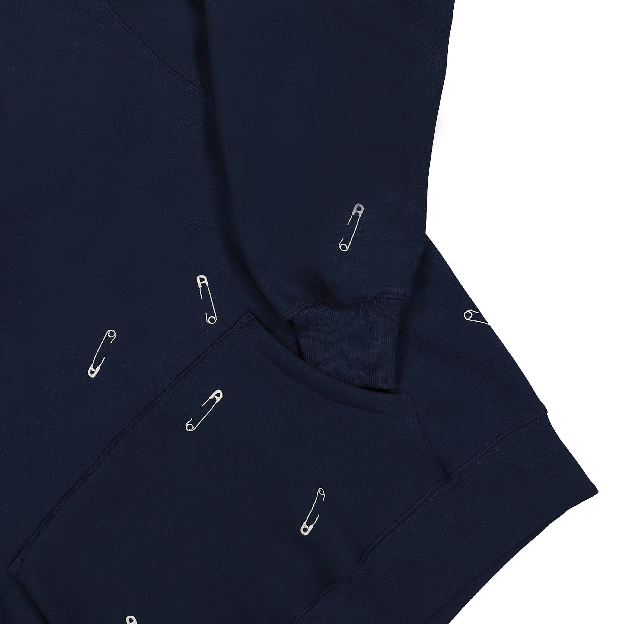 Pleasures Safety Pin Hoodie Navy Hoodies Detailfoto | Overkill