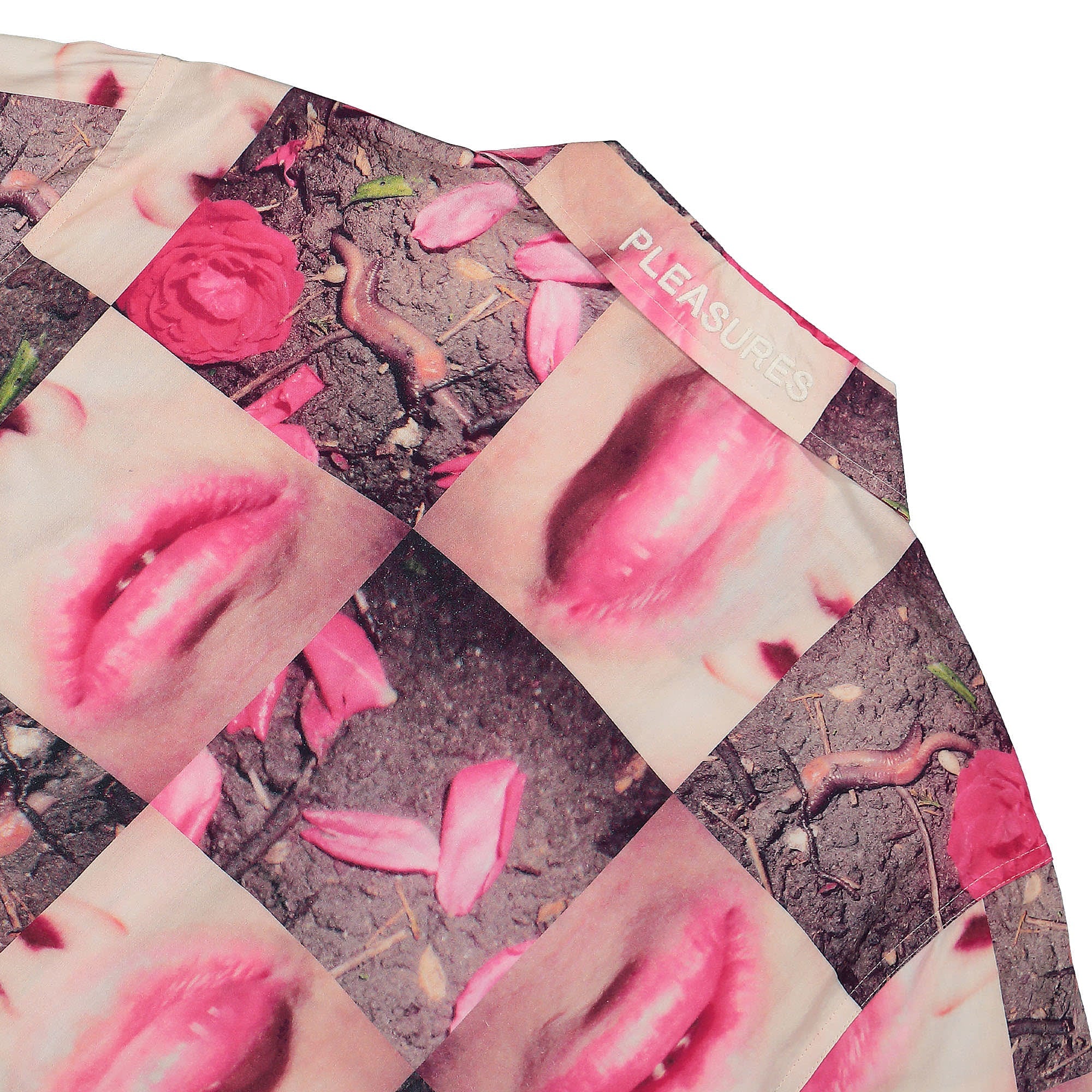 Pleasures Wormy Lips Button Down Red Shirts Detailfoto | Overkill