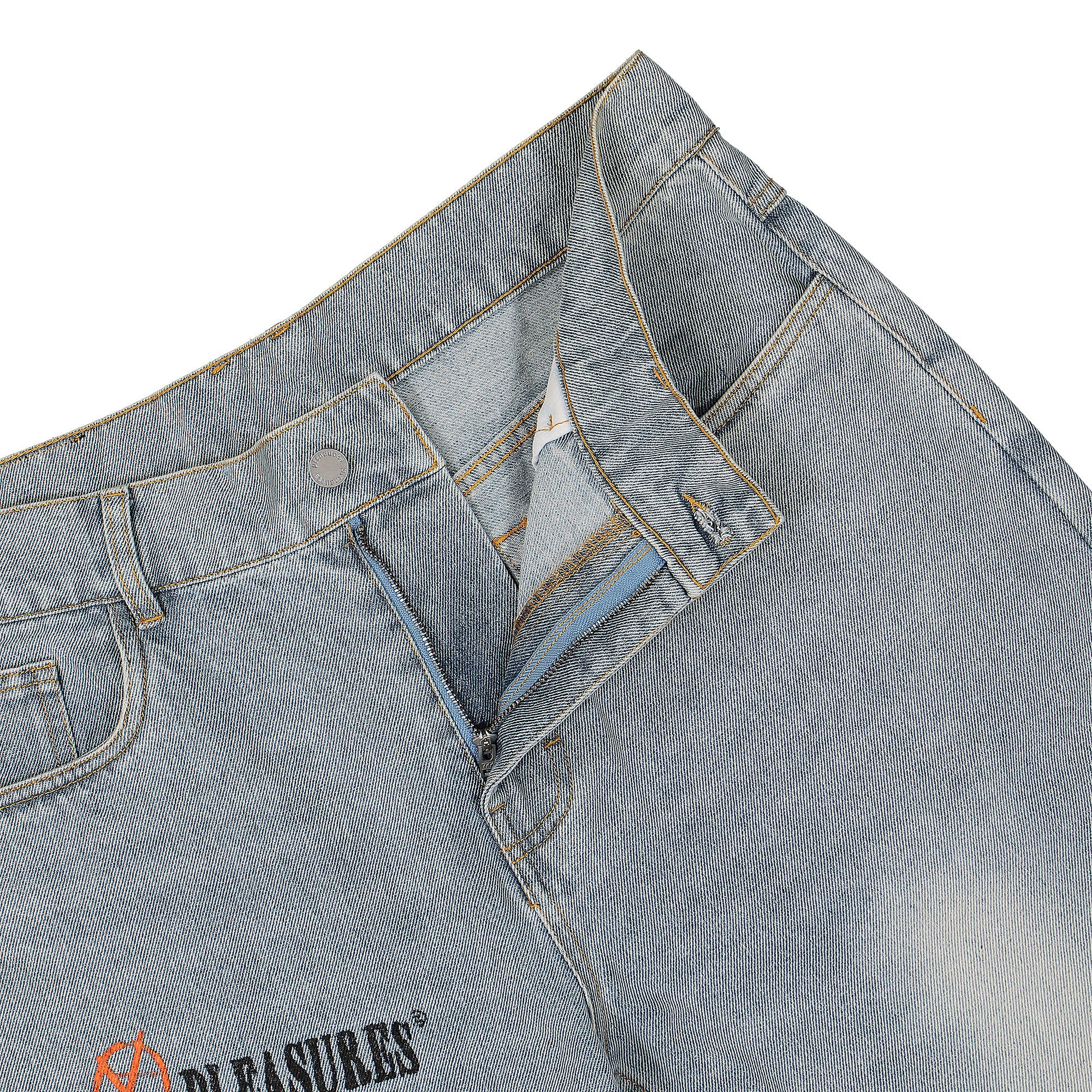 Pleasures Reflux 5 Pocket Denim Blue Jeans Detailfoto | Overkill