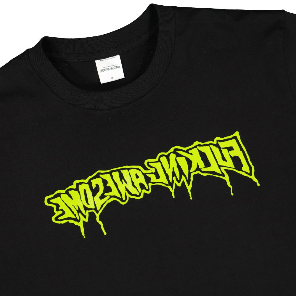 Fucking Awesome drip stamp tee Black T-Shirts Close-up | Overkill