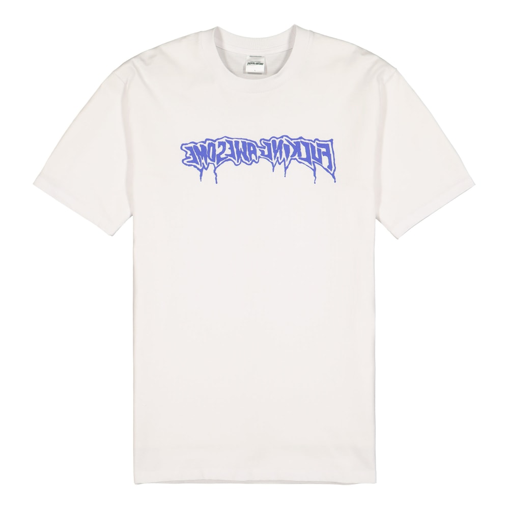 Fucking Awesome drip stamp tee White T-Shirts P602528-001 | Overkill