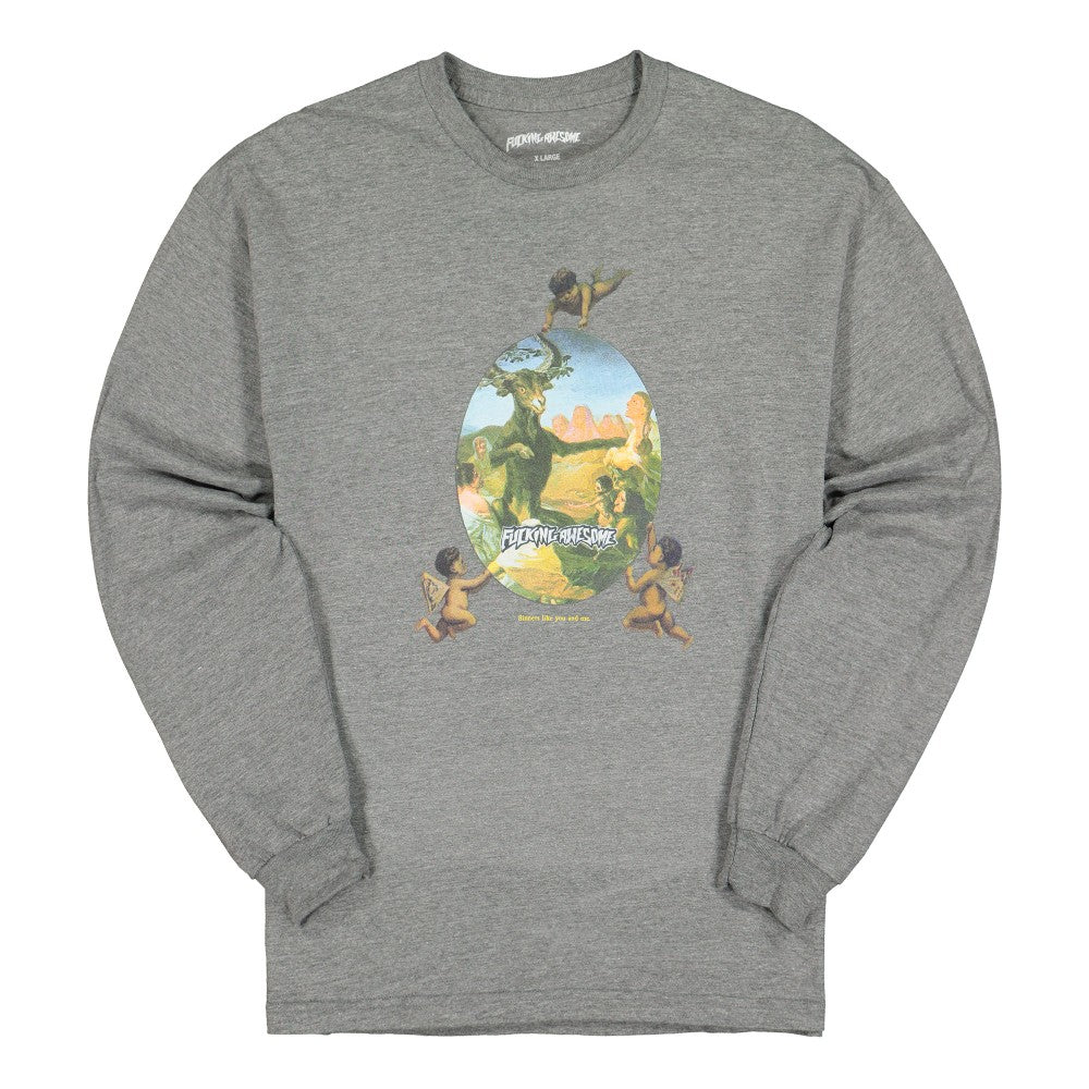 Fucking Awesome sinners longsleeve tee Grey Heather Longsleeves P703070-008 | Overkill