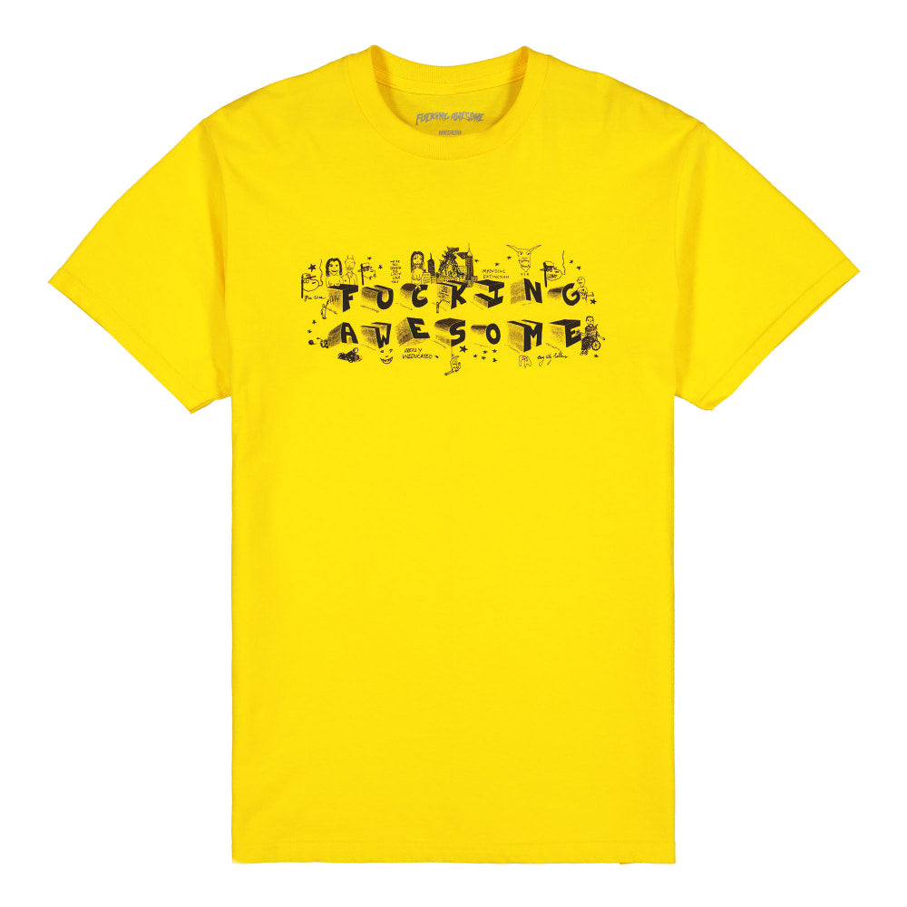 Fucking Awesome block letters tee Daisy T-Shirts P703078-004 | Overkill