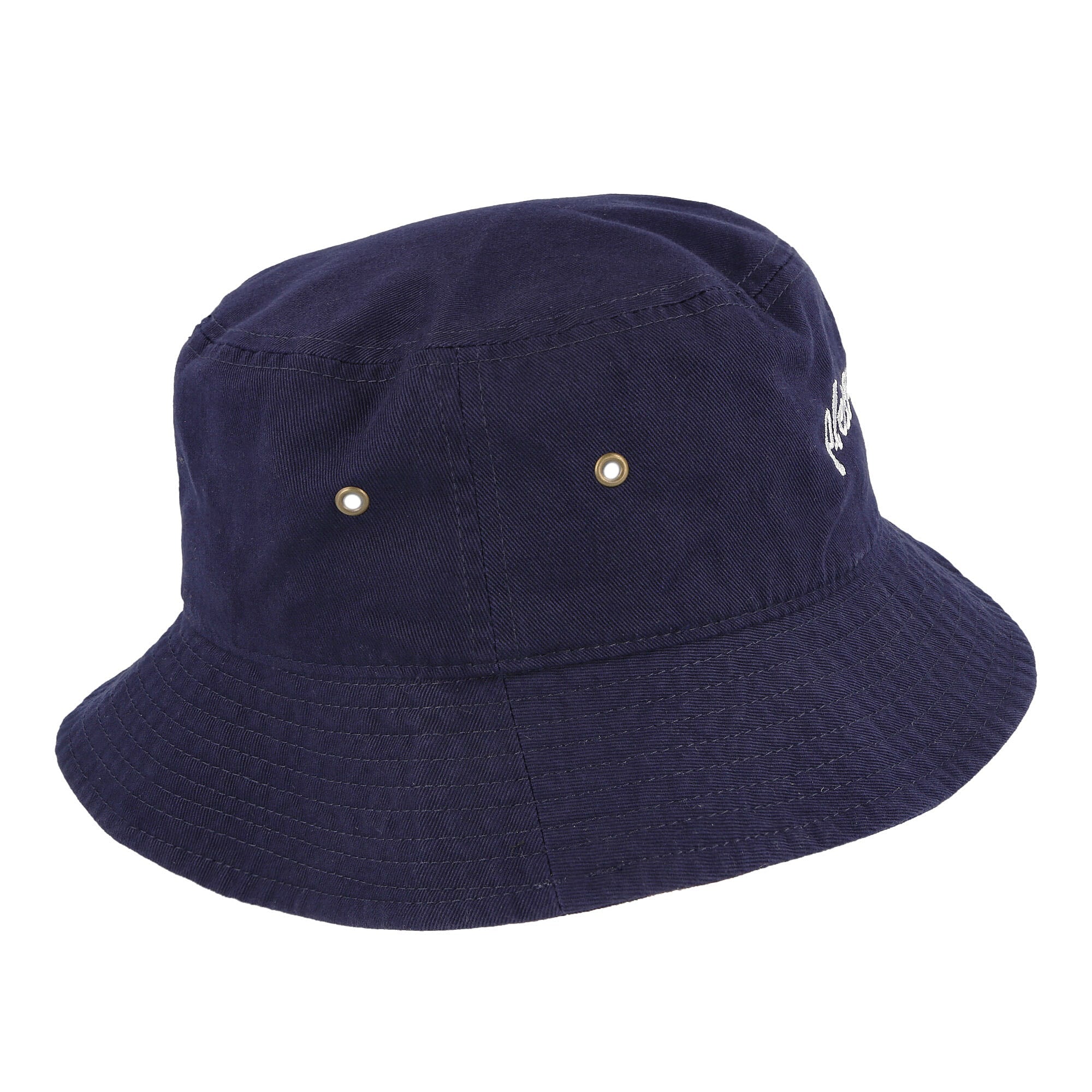 Pleasures Hyde Logo Bucket Hat Navy Bucket Hats Close-up | Overkill