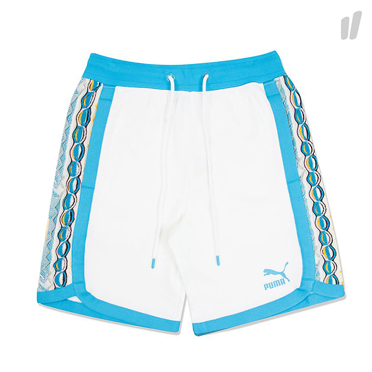Puma Bermuda Sweat Short Puma White - Blue Atoll Shorts 578127 01 | Overkill