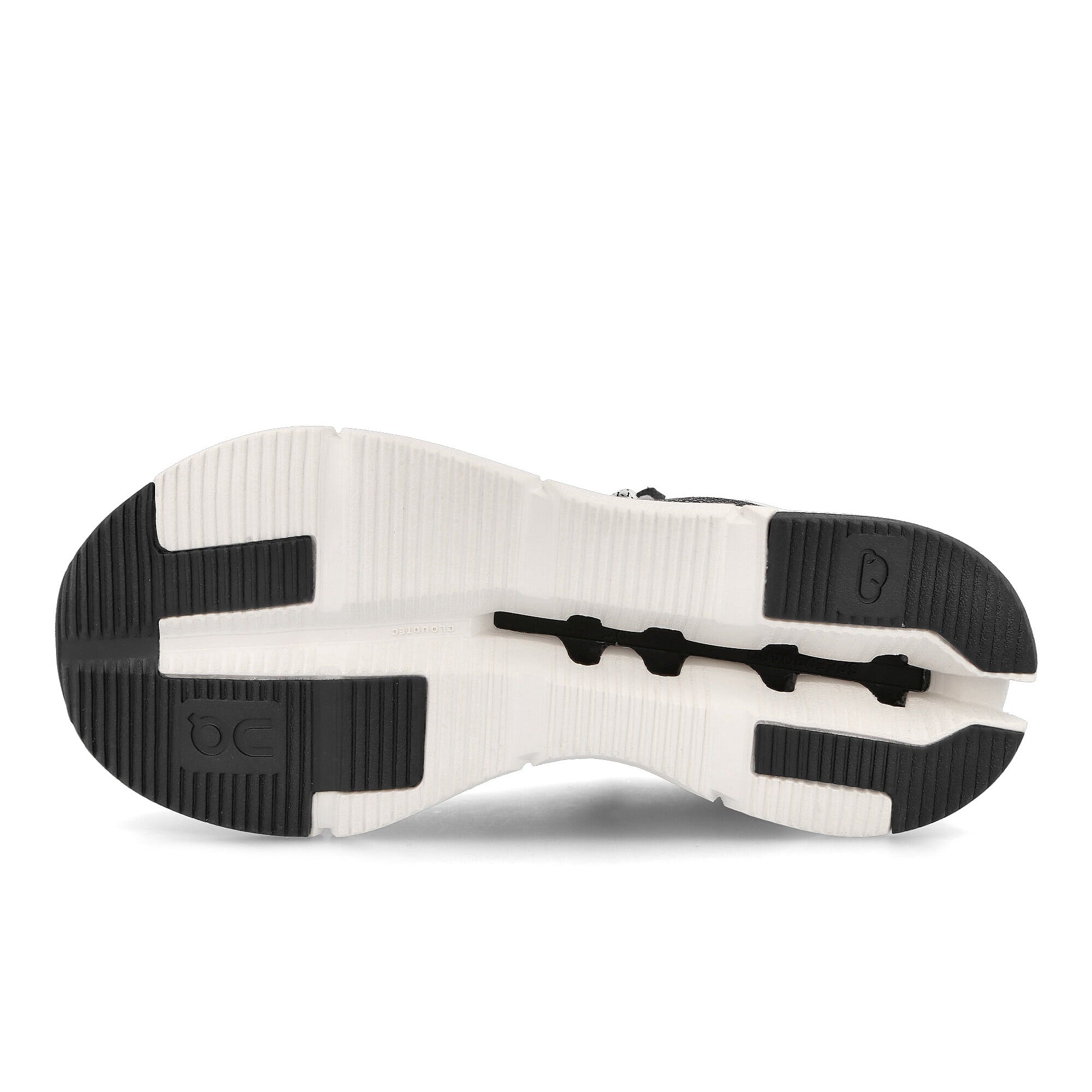 On cloudnova Black-White Low Top Sneakers Detail View 1 | Overkill