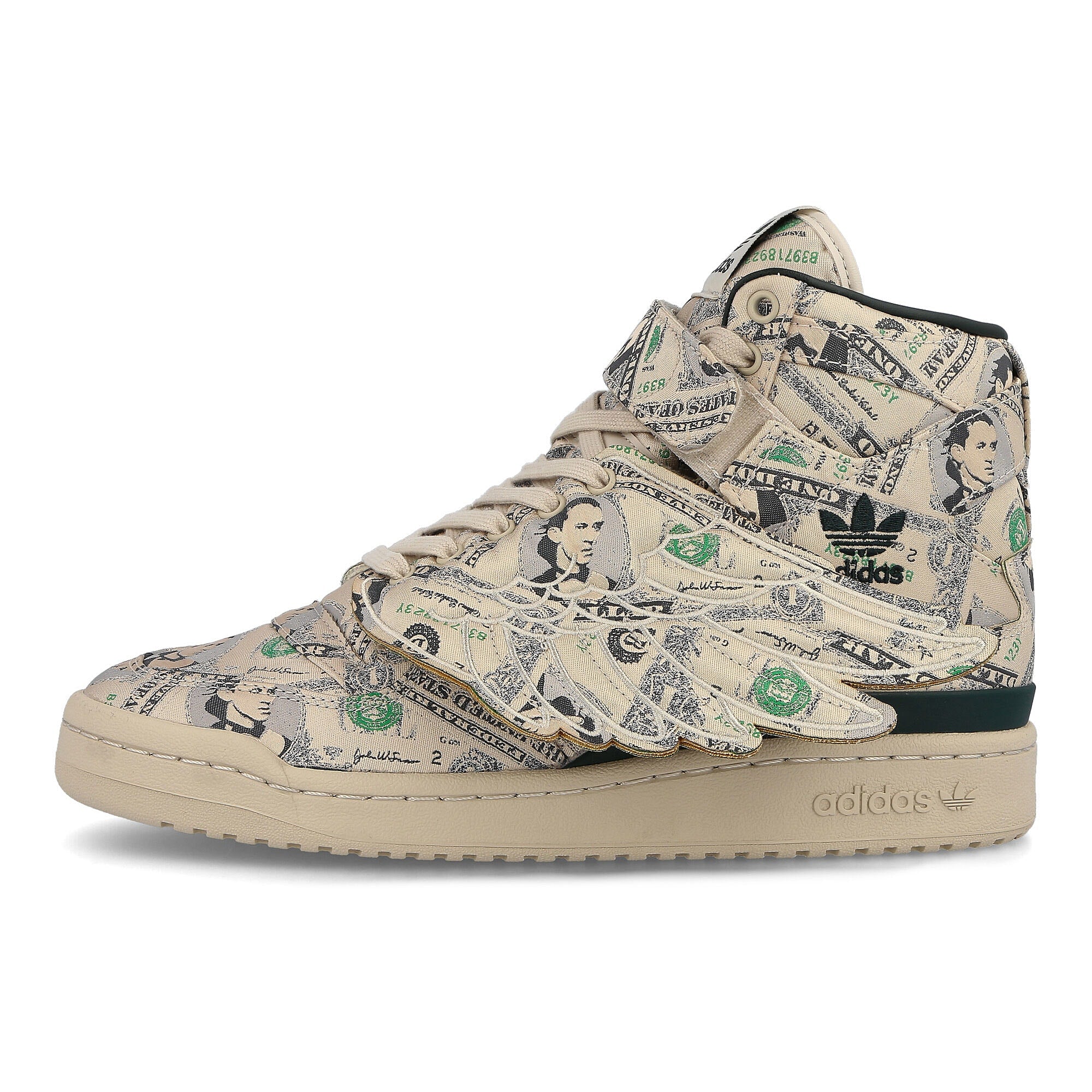 adidas Jeremy Scott x adidas Forum Wings 1.0 Money Clear Brown / Green Night F17 / Clear Brown Q46154 | Overkill