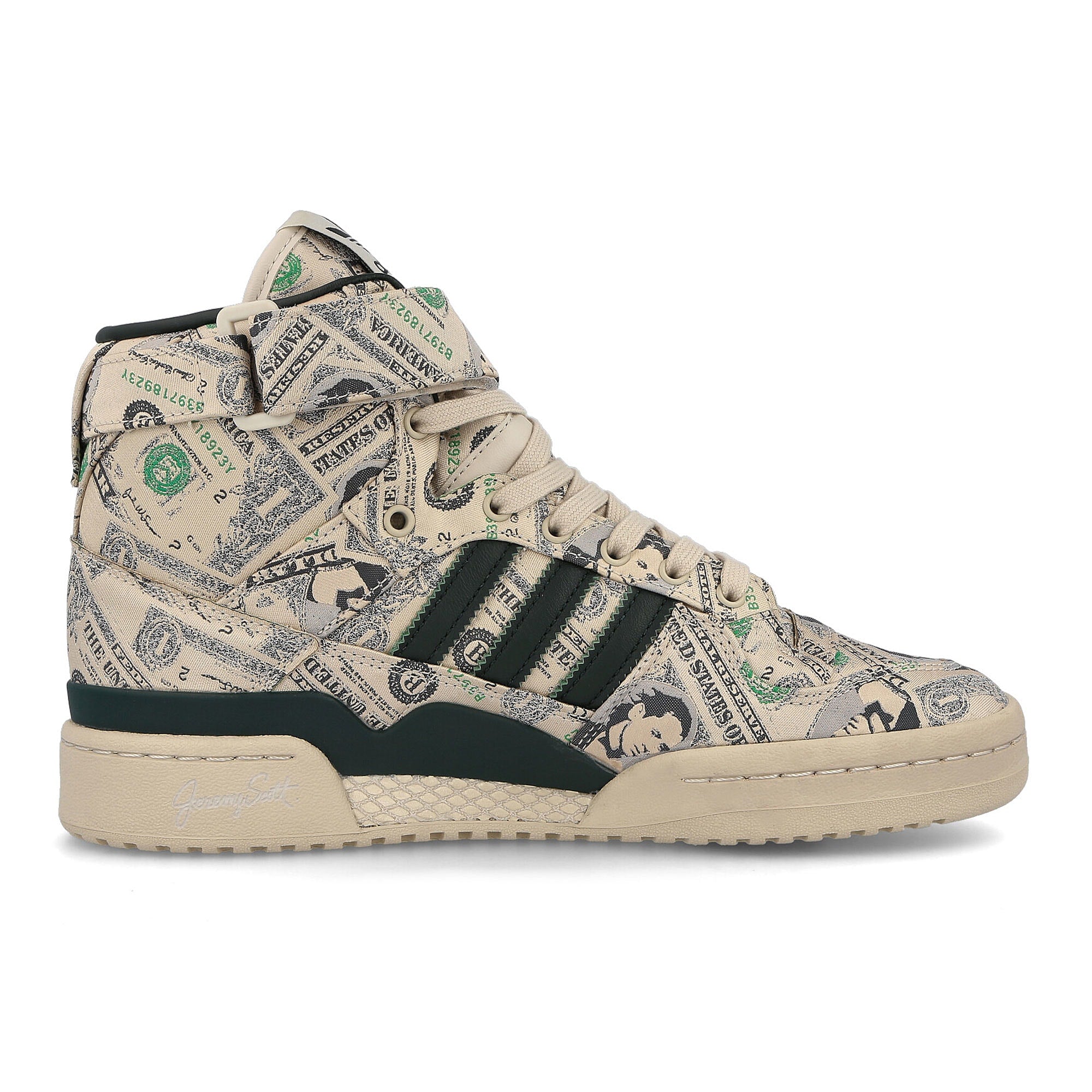adidas Jeremy Scott x adidas Forum Wings 1.0 Money Clear Brown / Green Night F17 / Clear Brown Material | Overkill