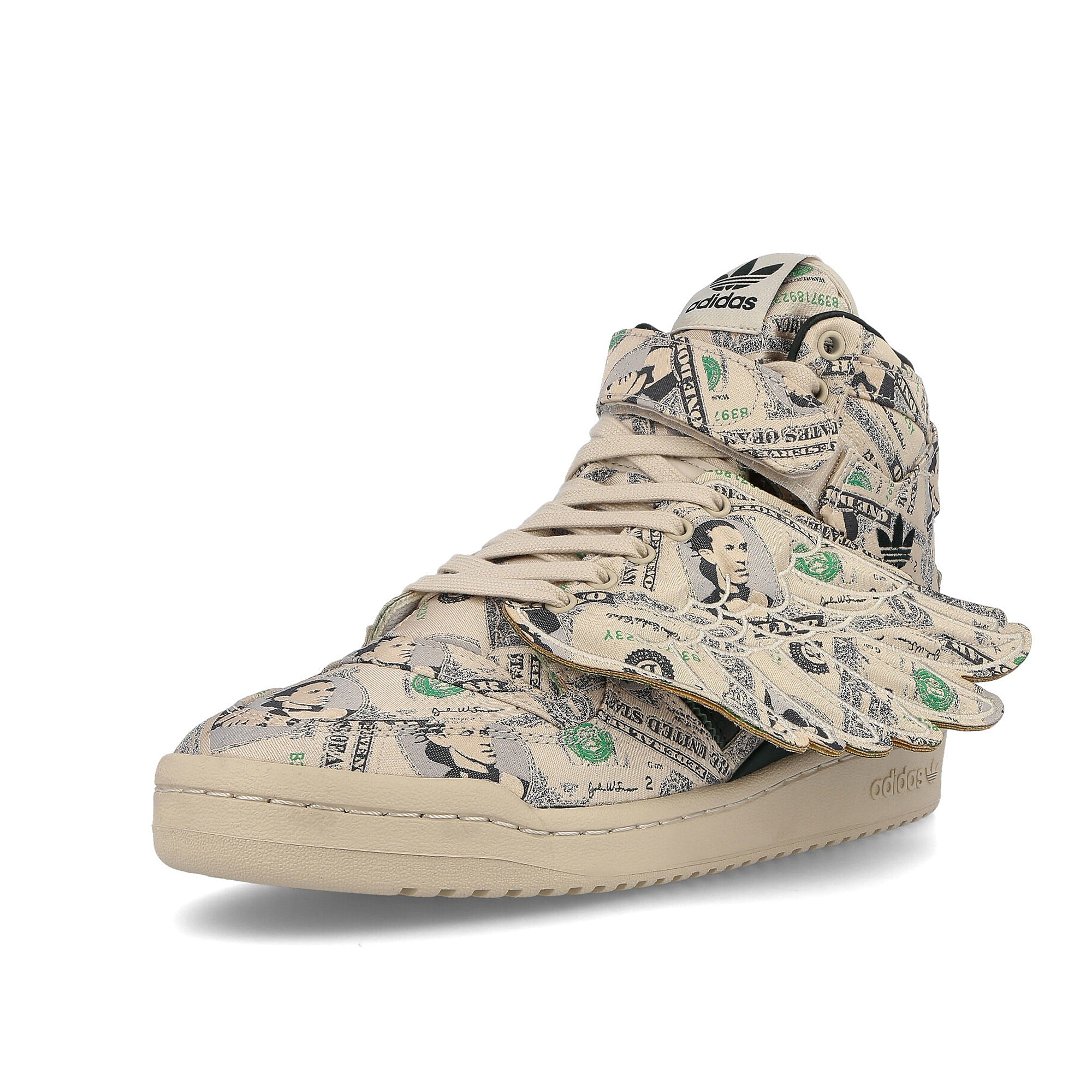 adidas Jeremy Scott x adidas Forum Wings 1.0 Money Clear Brown / Green Night F17 / Clear Brown Detailfoto | Overkill