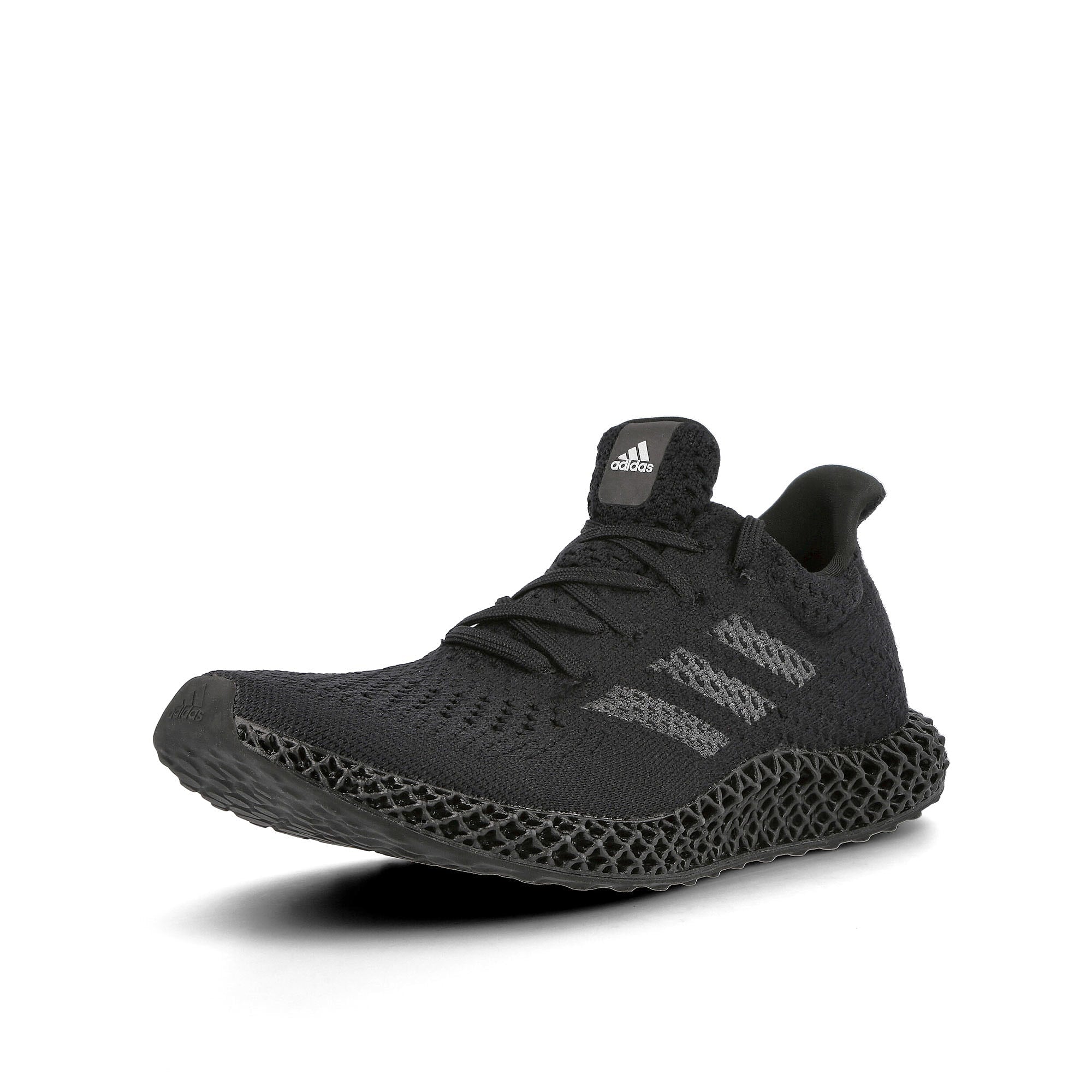 adidas 4d futurecraft Core Black-Carbon-Core Black Low Top Sneakers Close Up | Overkill
