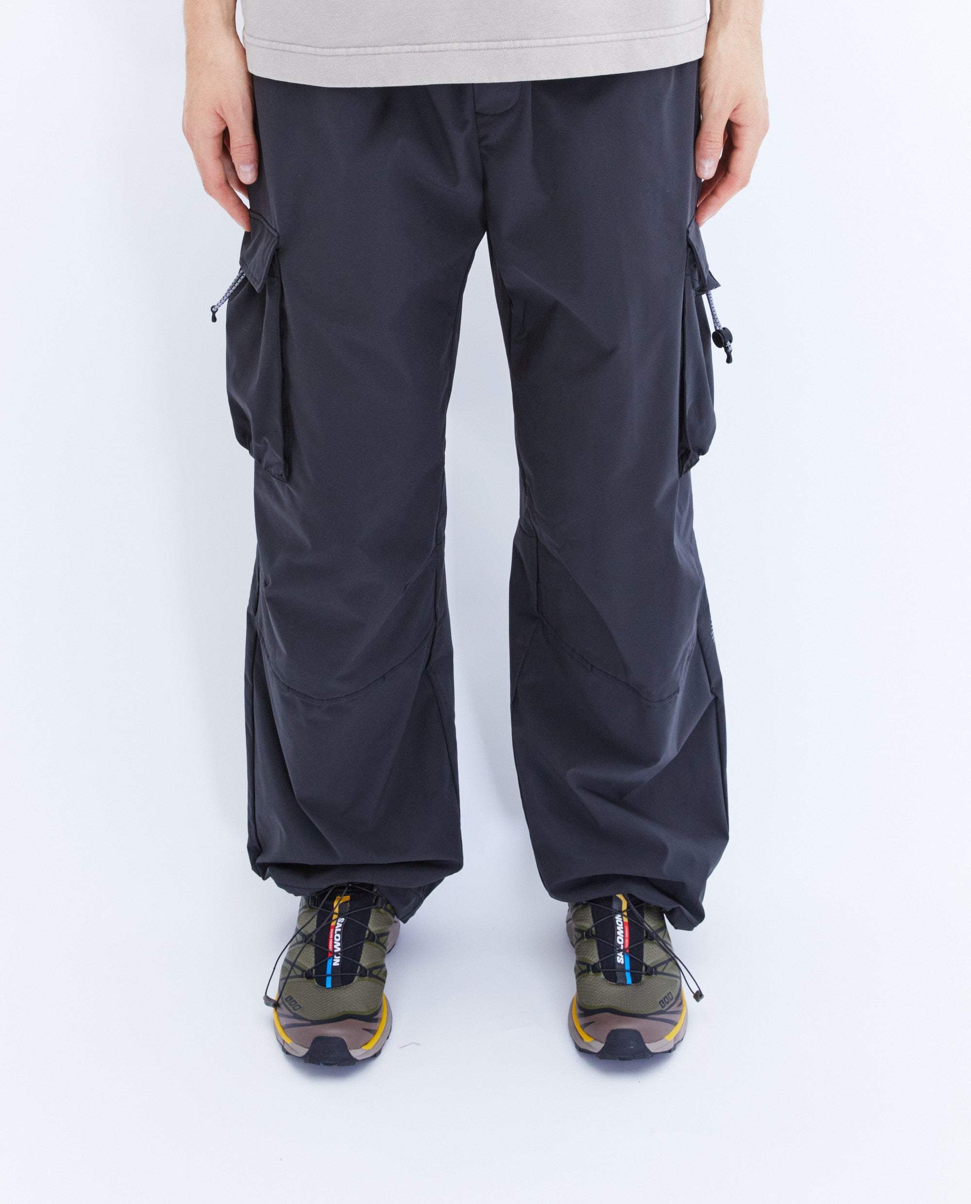 KA_YO_Prototype Parachute Mix Pant Black Sweat & Track Pants Close-up | Overkill