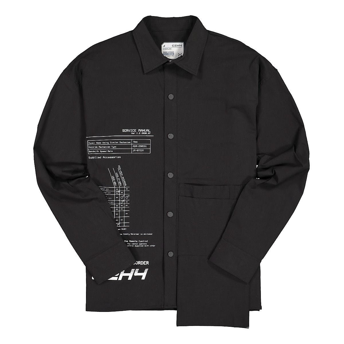 C2H4 instruction print shirt Black Shirts R000-031 | Overkill