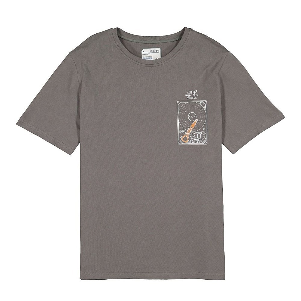 C2H4 human data storage blueprint t-shirt Slate Gray T-Shirts R000-074 | Overkill