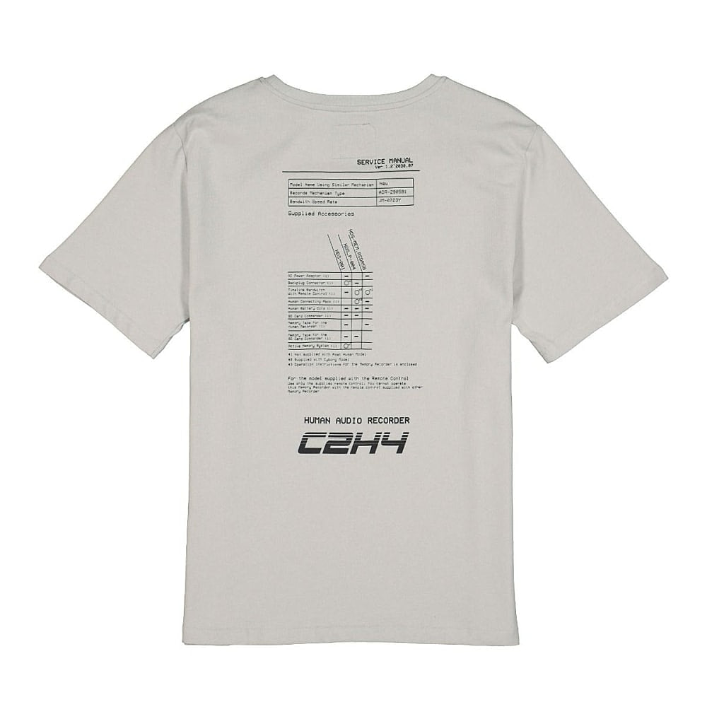 C2H4 instruction print t-shirt Slate Gray T-Shirts Material | Overkill