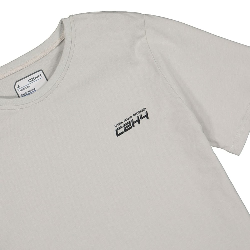 C2H4 instruction print t-shirt Slate Gray T-Shirts Close-up | Overkill