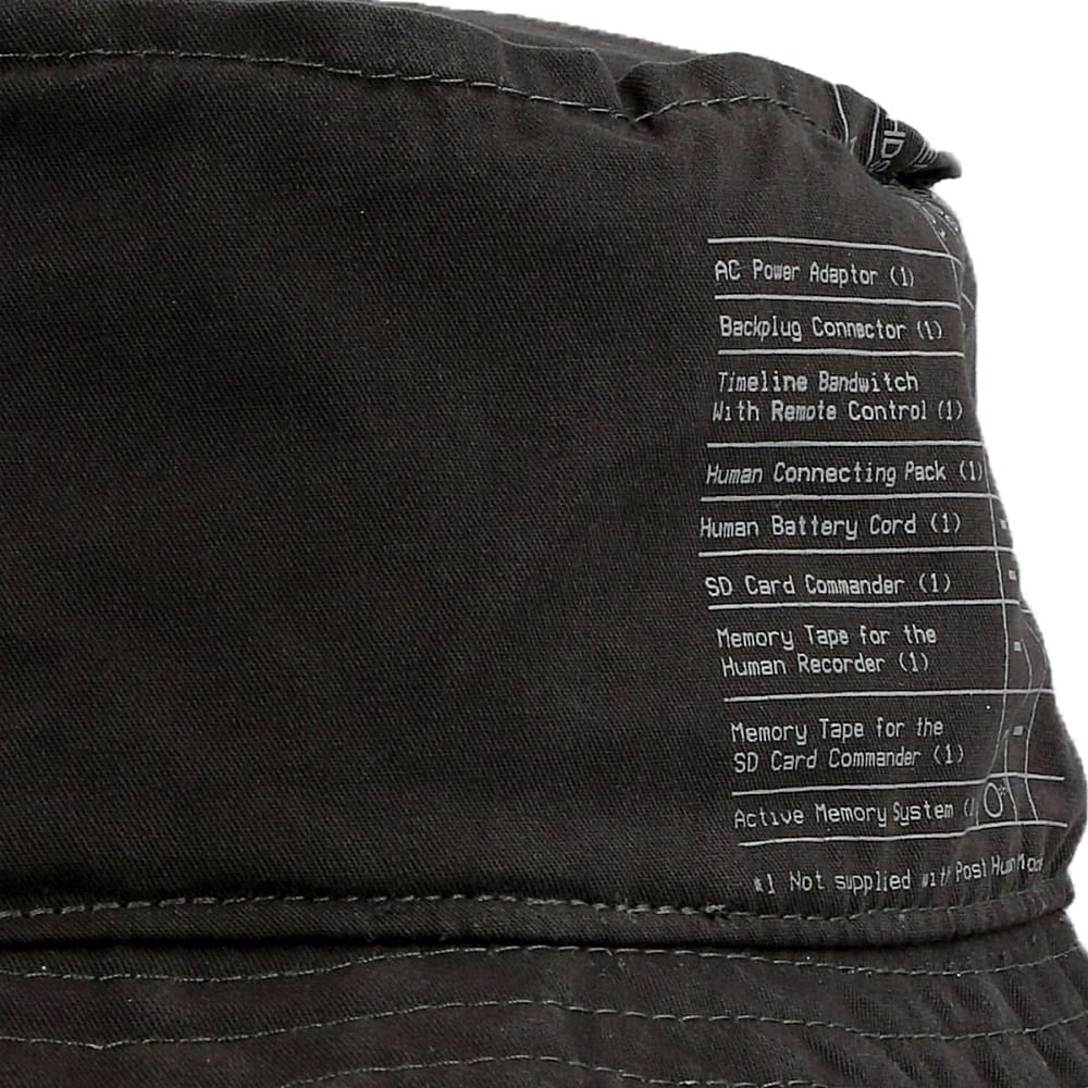 C2H4 instruction print bucket hat Slate Gray Bucket Hats Close-up | Overkill