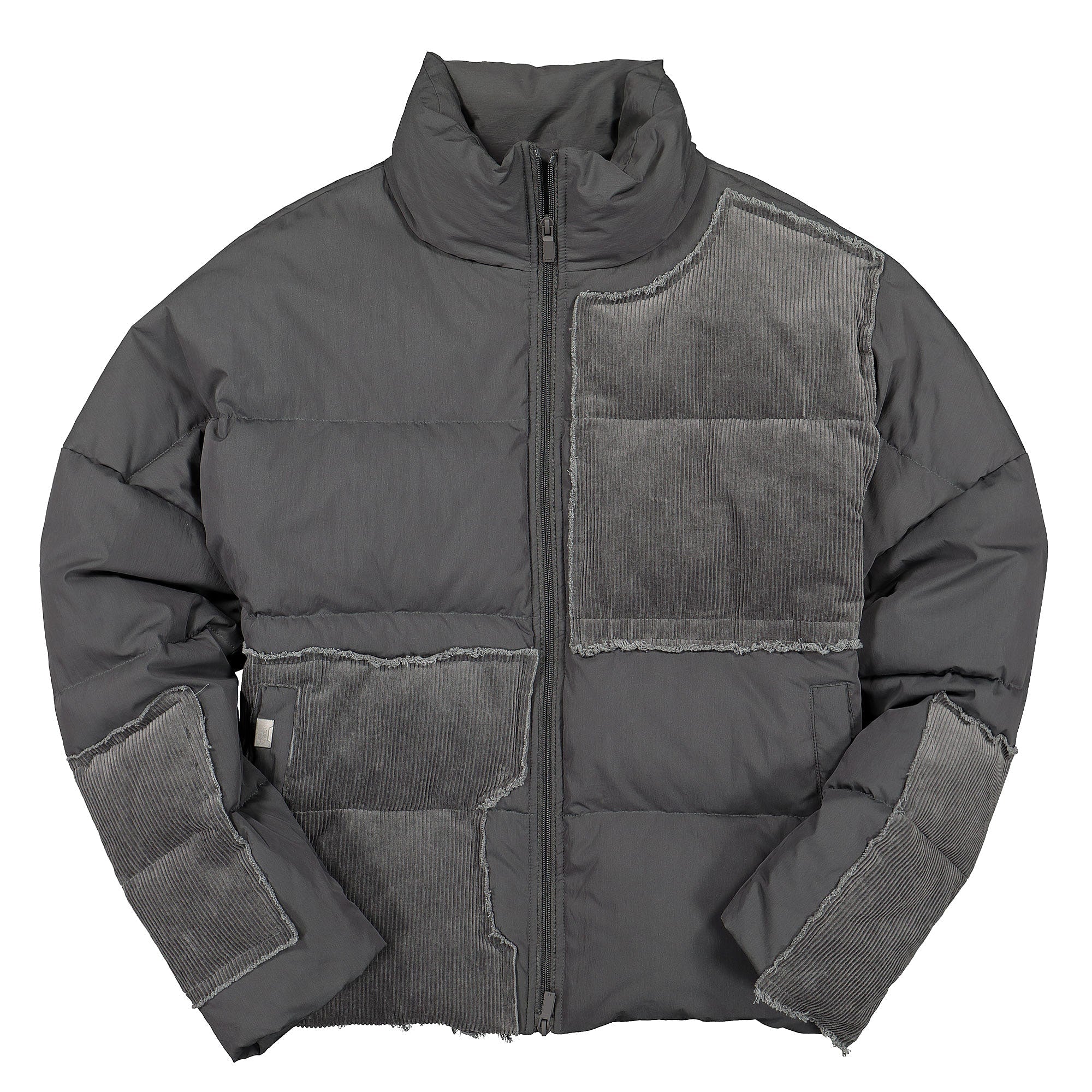 C2H4 vagrant corduroy panelled down jacket Gray Jackets R001-A004 | Overkill