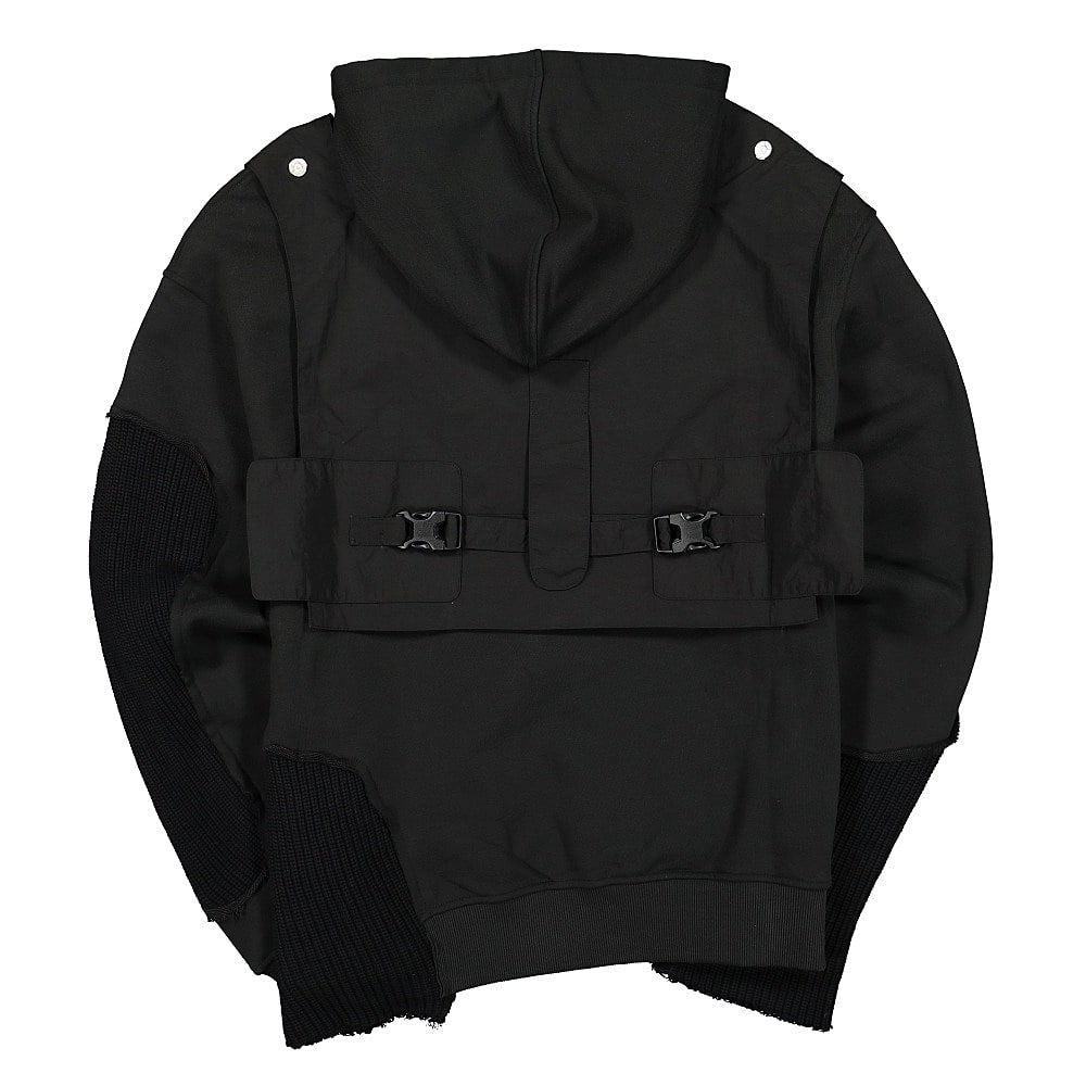 C2H4 trailblazer deconstructed layered hoodie Black Hoodies Material | Overkill