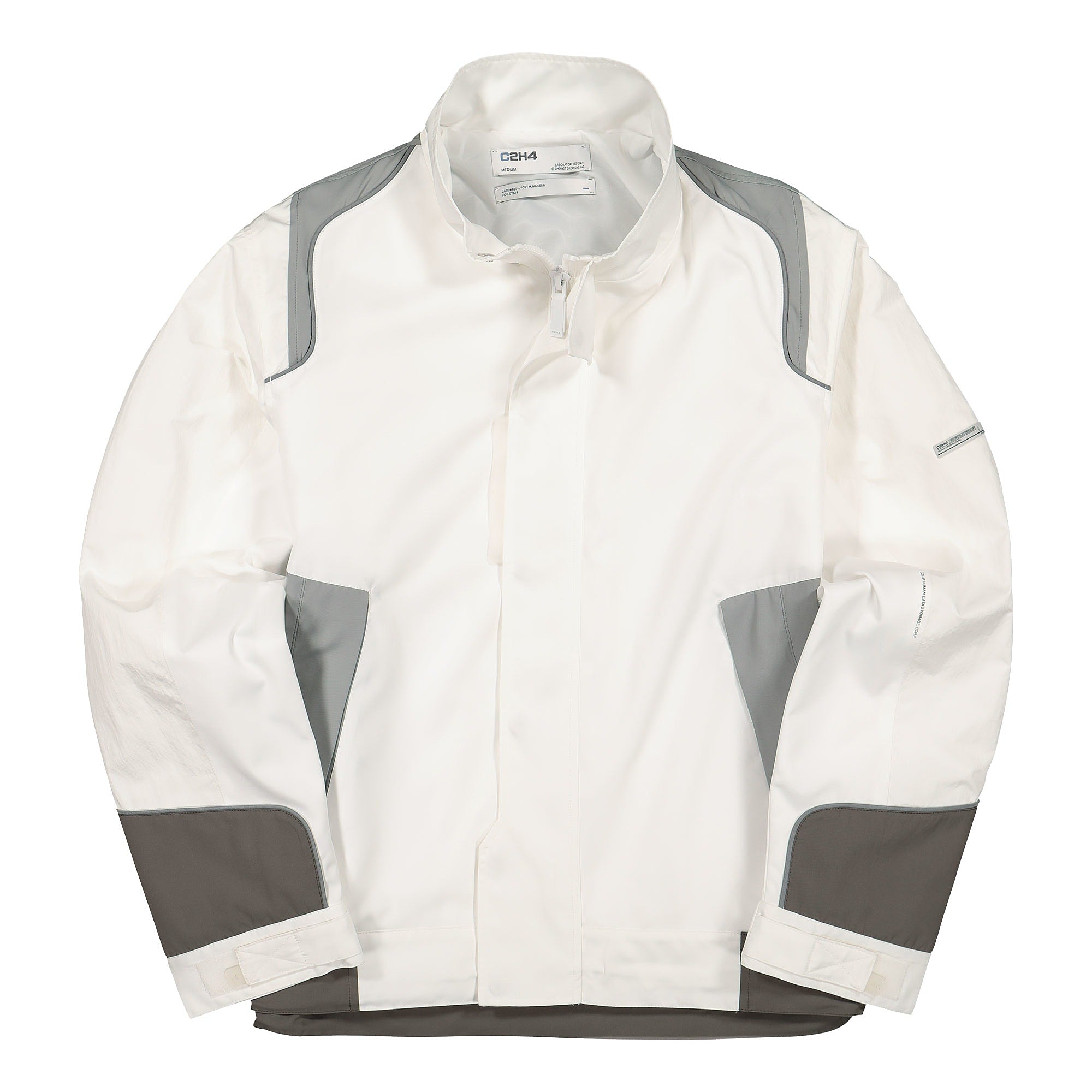 C2H4 interstellar liaison panelled zip-up windbreaker White Windbreaker R001-B013 | Overkill