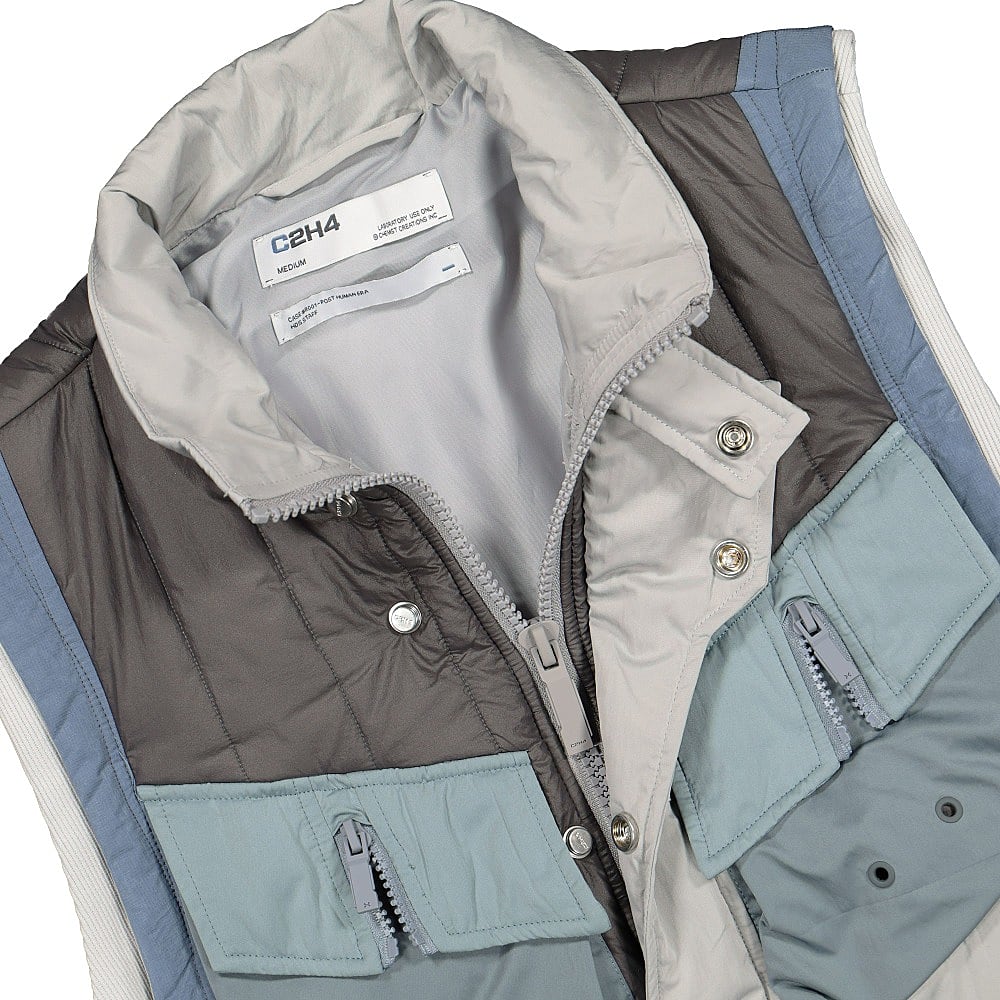 C2H4 memory supervisor panelled quilted gilet Gray Vests Close-up | Overkill