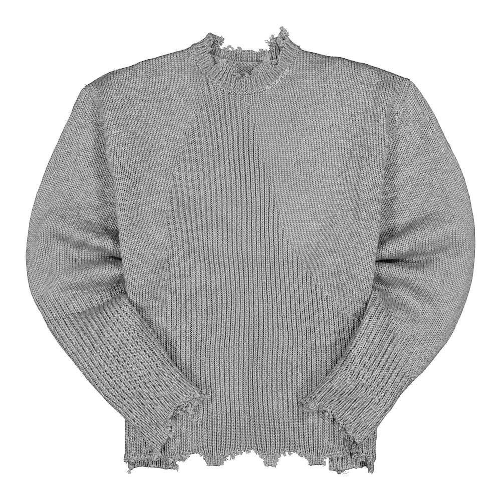 C2H4 arc sculpture knit sweater Snowflake Gray Sweatshirts R002-027 | Overkill