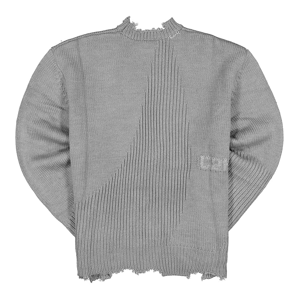 C2H4 arc sculpture knit sweater Snowflake Gray Sweatshirts Material | Overkill
