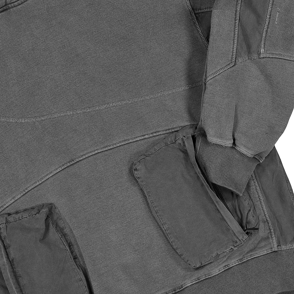 C2H4 cold-dye panelled hoodie Dark Gray Hoodies Detailfoto | Overkill