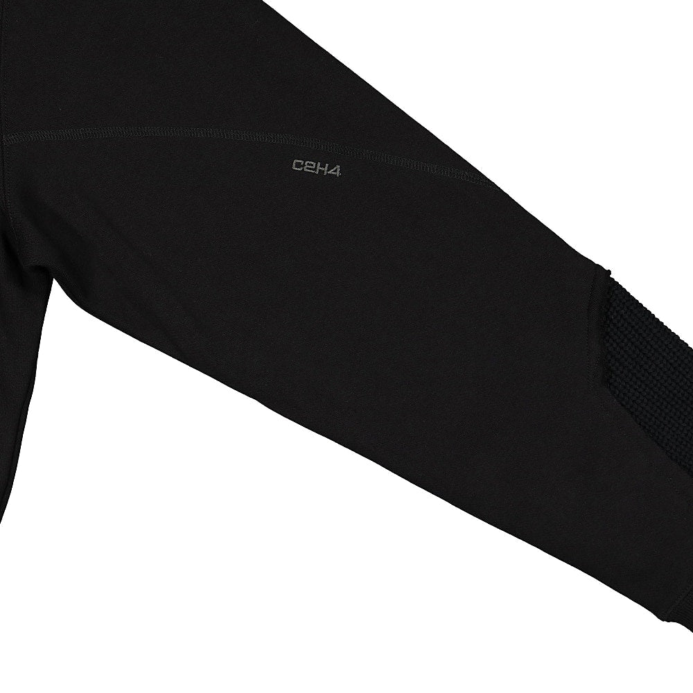 C2H4 distressed panelled crewneck Fuzzy Black Sweatshirts Detailfoto | Overkill