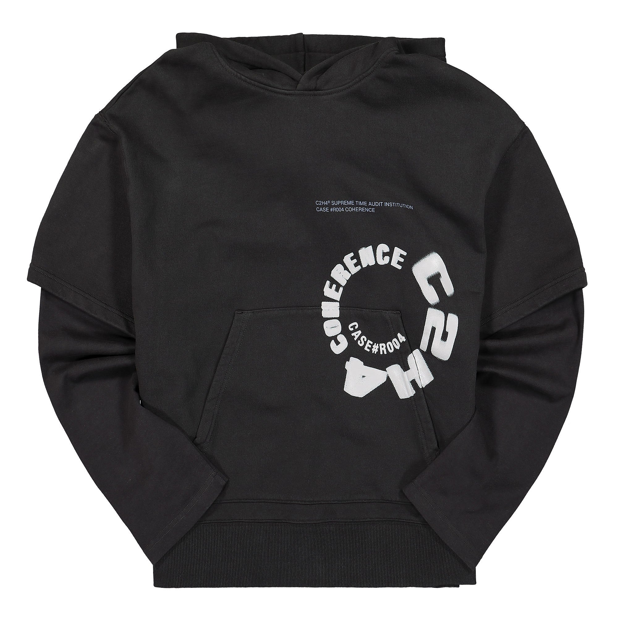 C2H4 coherence double layer hoodie Graphite Gray Hoodies R004-HD035 | Overkill