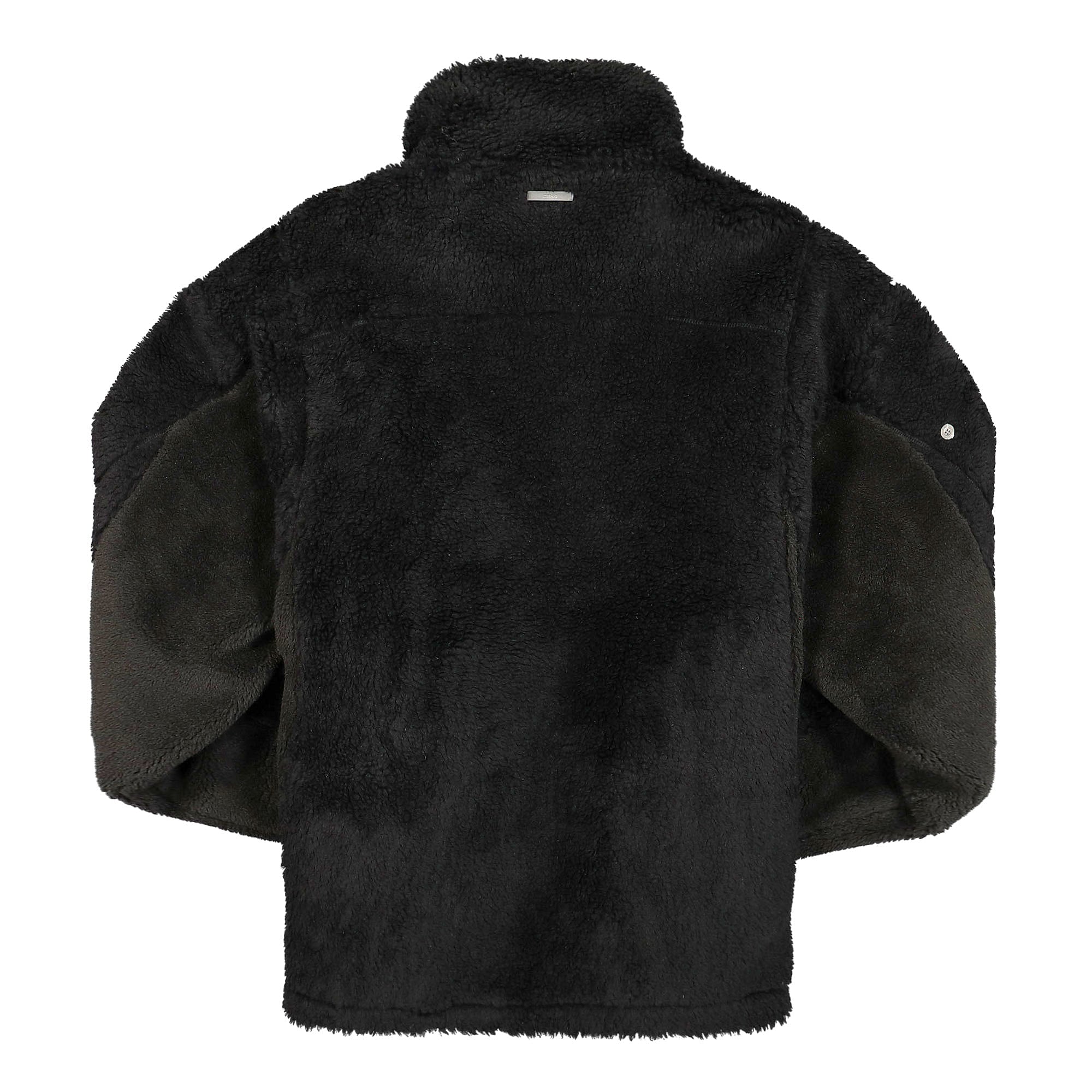 C2H4 arc panelled asteroid padded fleece coat Fuzzy Black Fleece Jackets Material | Overkill
