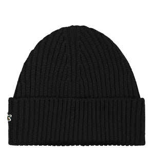 Lacoste Knitted Beanie Black Beanies RB0001-00 031 | Overkill