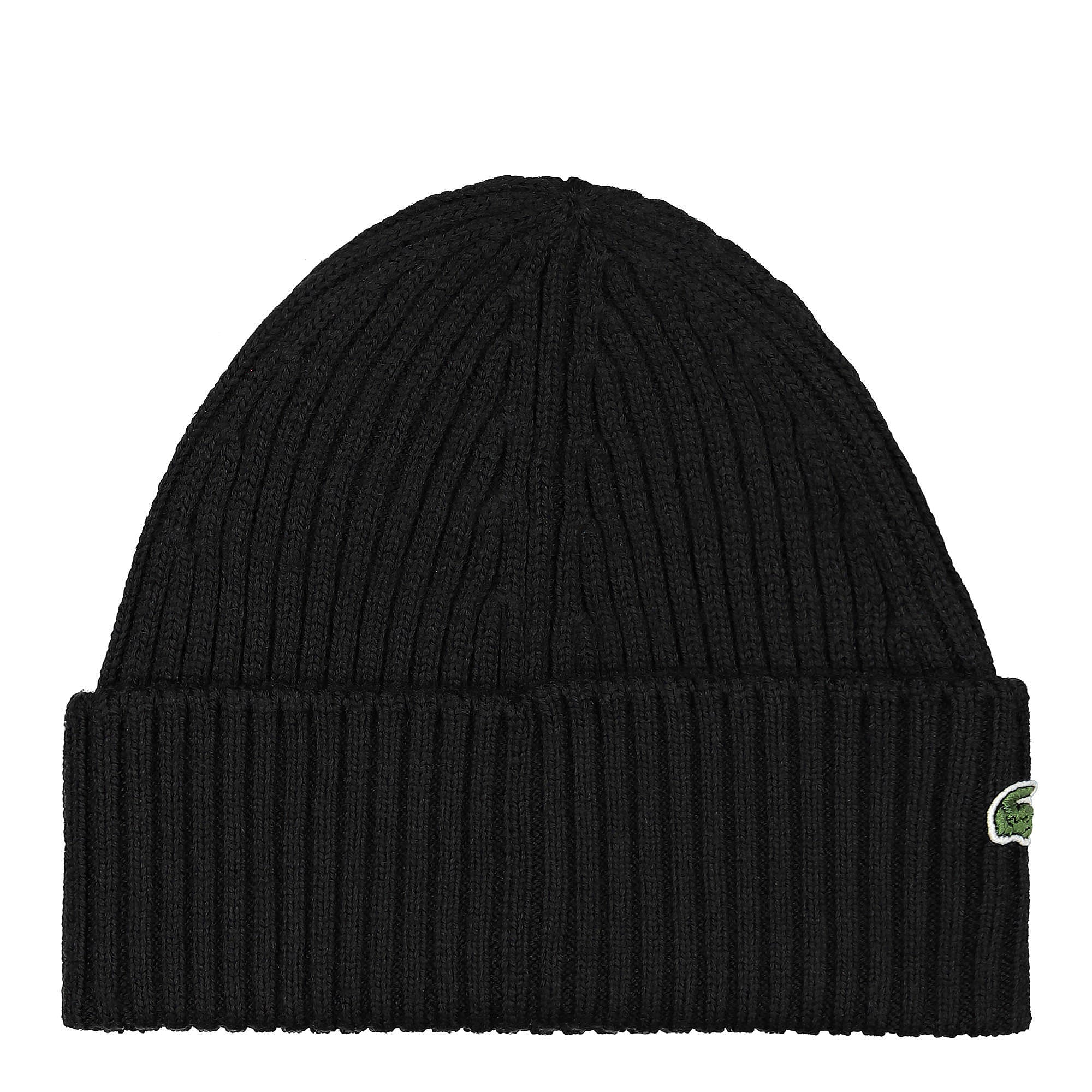 Lacoste Knitted Beanie Black Beanies Material | Overkill