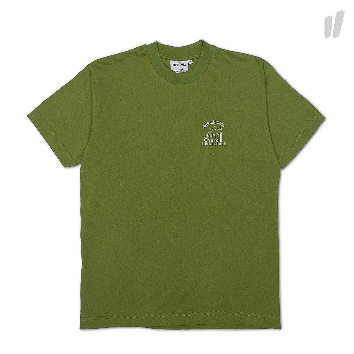Overkill Logo Embroidery Tee Green-Ivory T-Shirts | Overkill